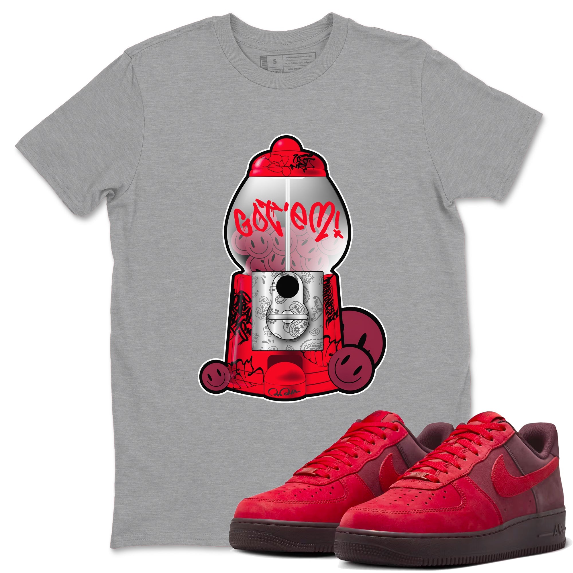 Air Force 1 Layers of Love shirt to match jordans Gumball Machine sneaker tees af1 Layers of Love Drip Gear Zone unisex cotton Heather Grey 1 crew neck shirt