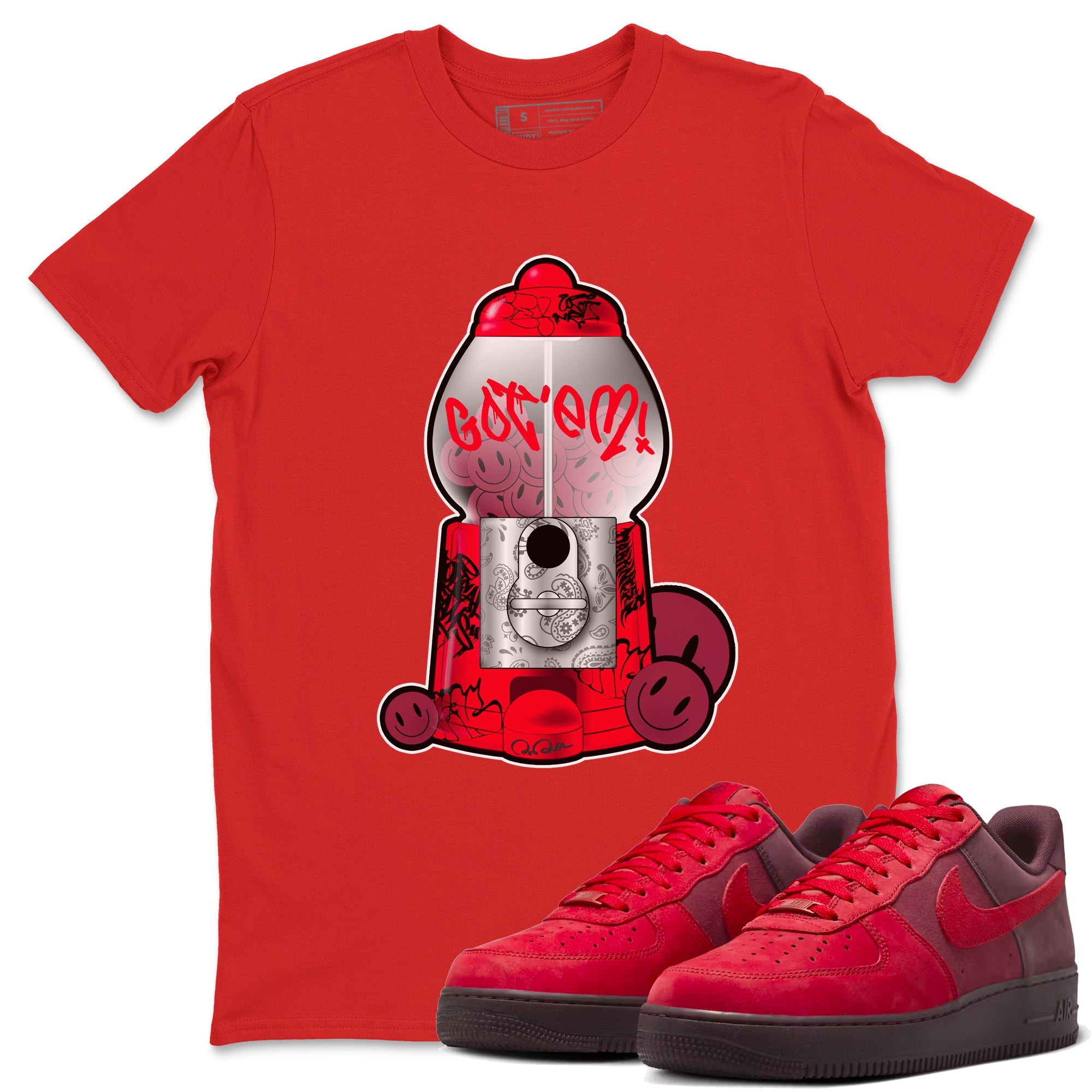 Air Force 1 Layers of Love shirt to match jordans Gumball Machine sneaker tees af1 Layers of Love Drip Gear Zone unisex cotton Red 1 crew neck shirt