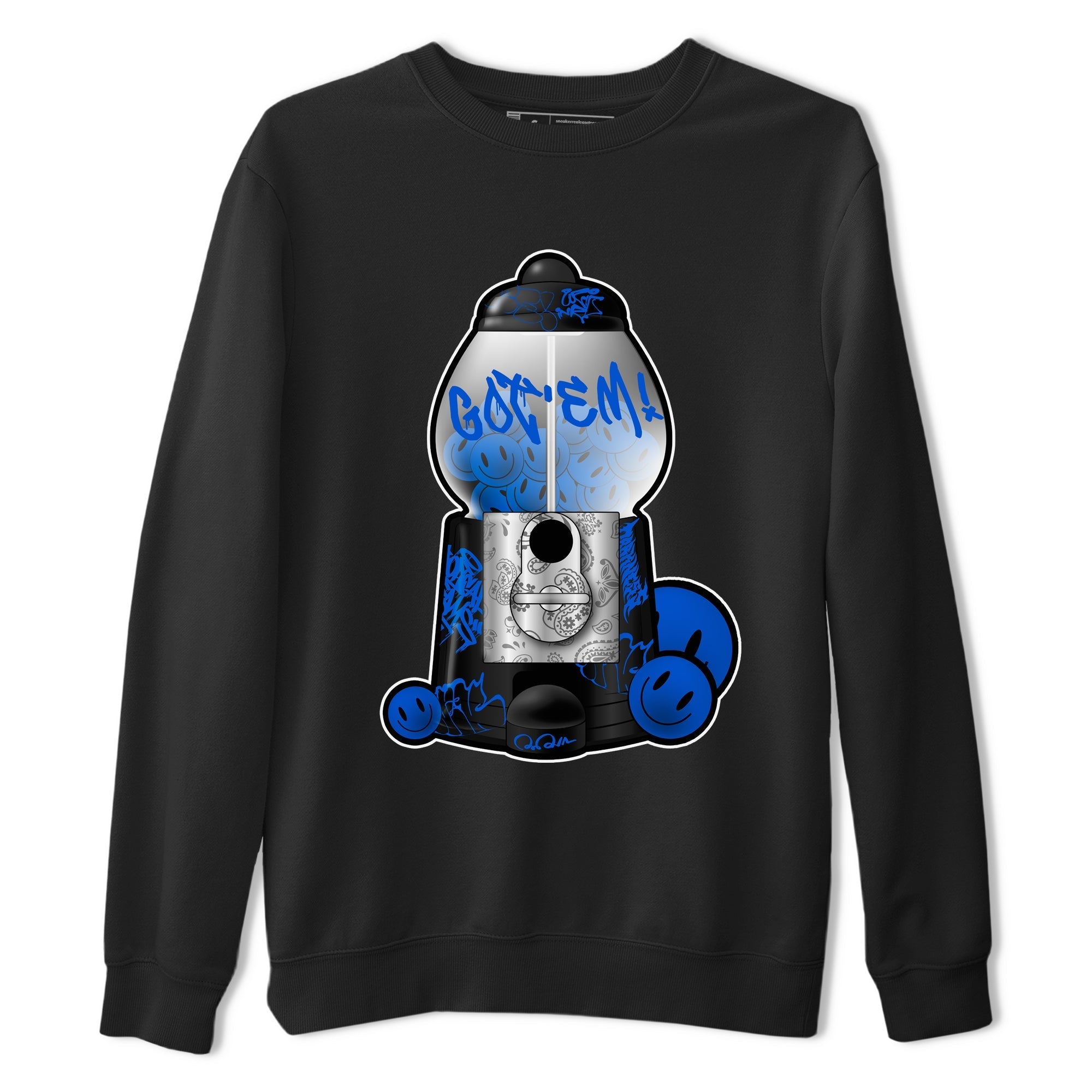 Air Jordan 1 Royal Reimagined shirt to match jordans Gumball Machine sneaker tees Graffiti AJ1 Royal Reimagined Drip Gear Zone Unisex Sneaker Tees and Sneaker Match T-Shirt Black 2 T-Shirt