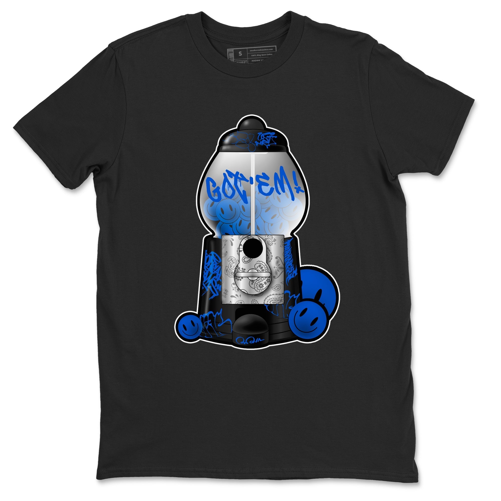 Air Jordan 1 Royal Reimagined shirt to match jordans Gumball Machine sneaker tees Graffiti AJ1 Royal Reimagined Drip Gear Zone Unisex Sneaker Tees and Sneaker Match T-Shirt Black 2 T-Shirt