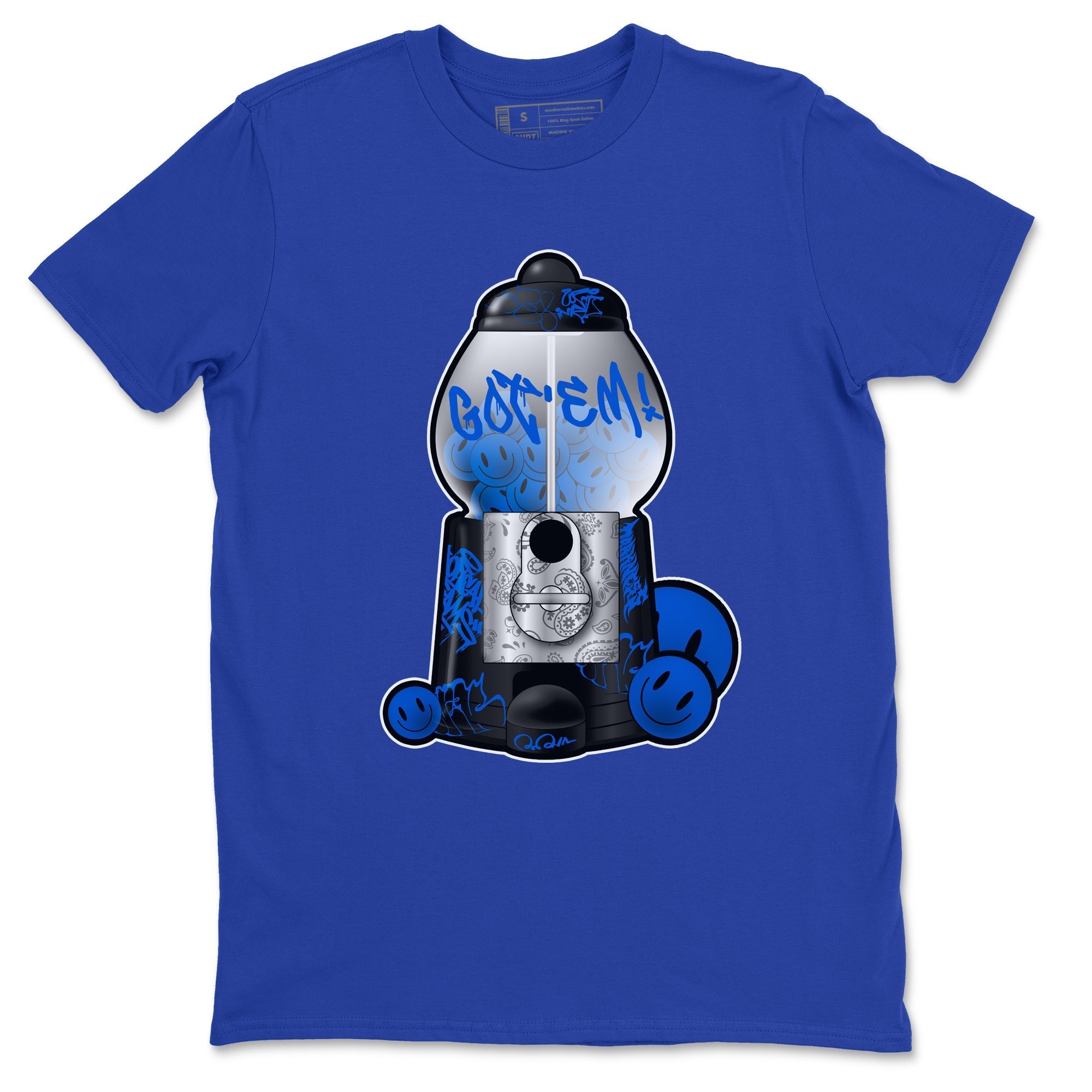 Air Jordan 1 Royal Reimagined shirt to match jordans Gumball Machine sneaker tees Graffiti AJ1 Royal Reimagined Drip Gear Zone Unisex Sneaker Tees and Sneaker Match T-Shirt Royal Blue 2 T-Shirt
