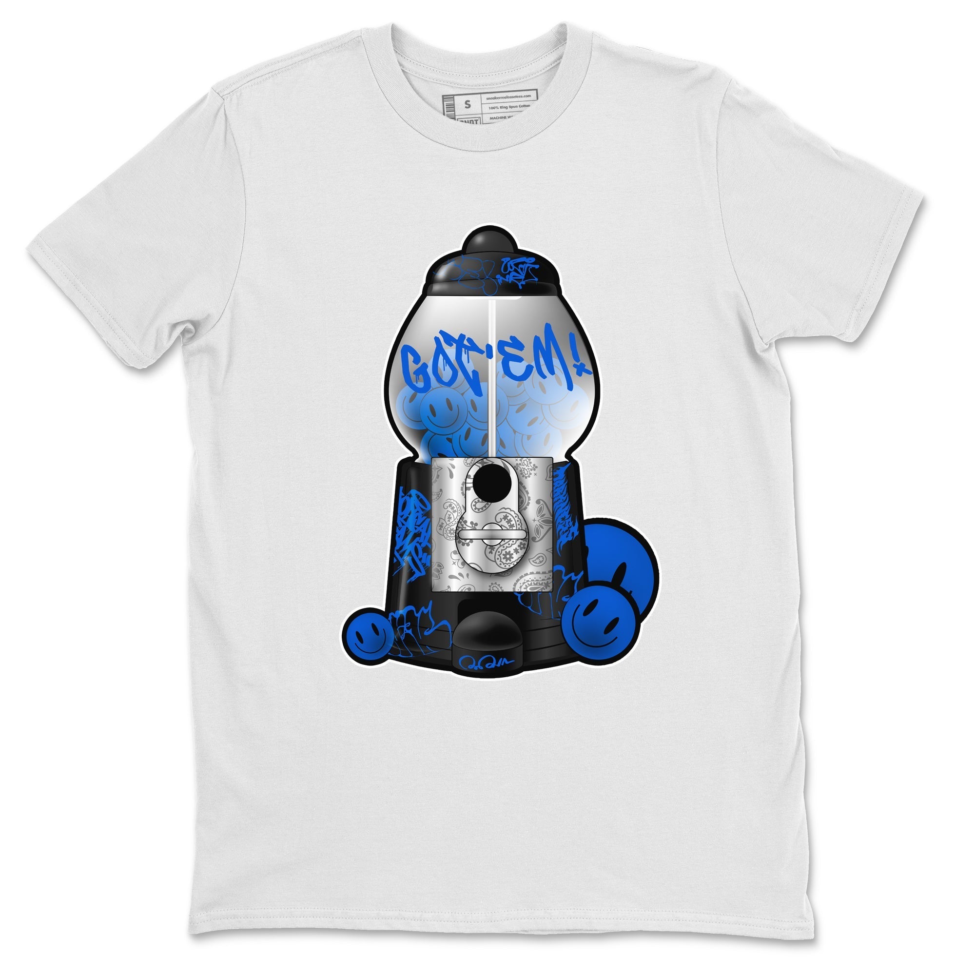 Air Jordan 1 Royal Reimagined shirt to match jordans Gumball Machine sneaker tees Graffiti AJ1 Royal Reimagined Drip Gear Zone Unisex Sneaker Tees and Sneaker Match T-Shirt White 2 T-Shirt