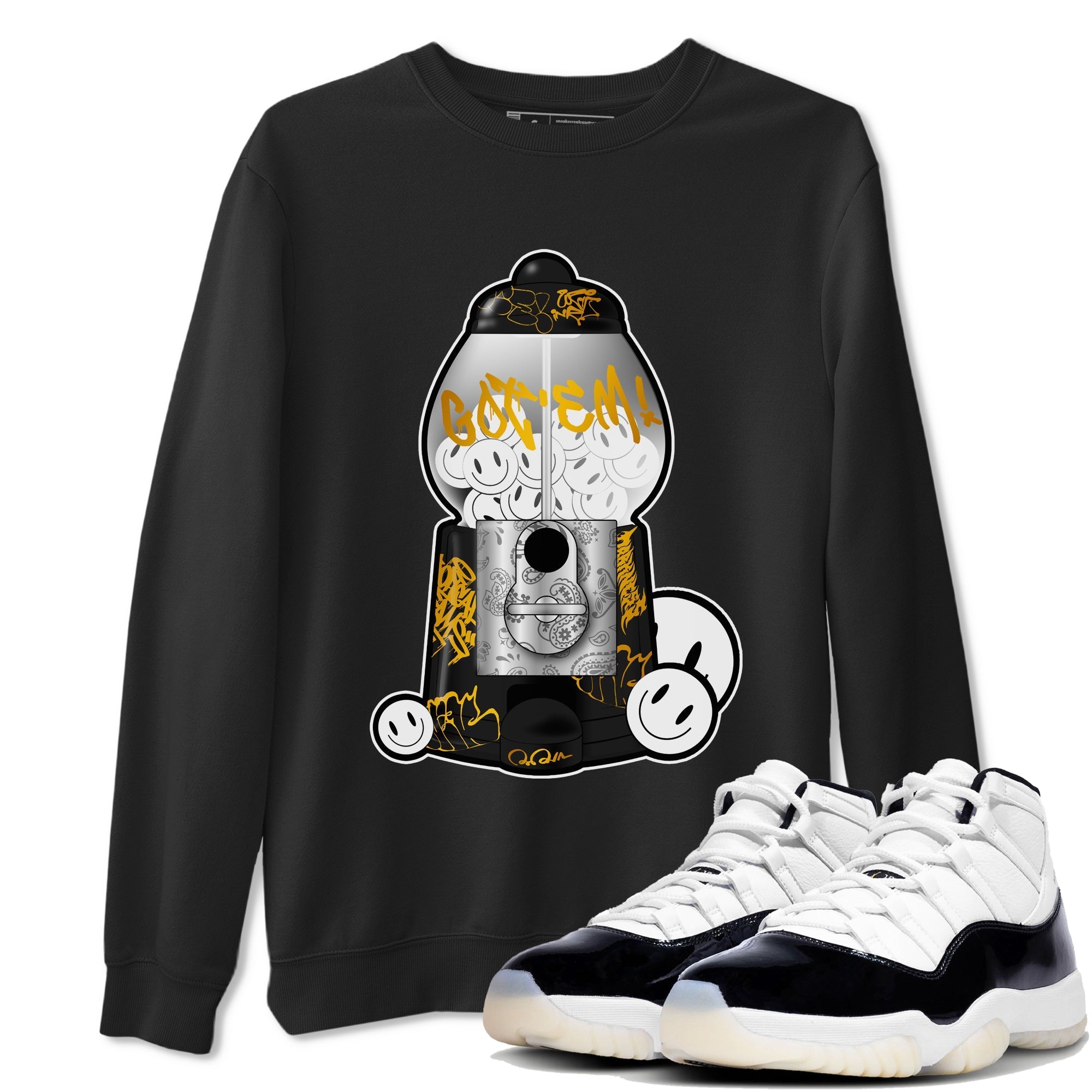 11s Gratitude shirt to match jordans Gumball Machine sneaker tees Air Jordan 11 Gratitude Drip Gear Zone Unisex Black 1 T-Shirt