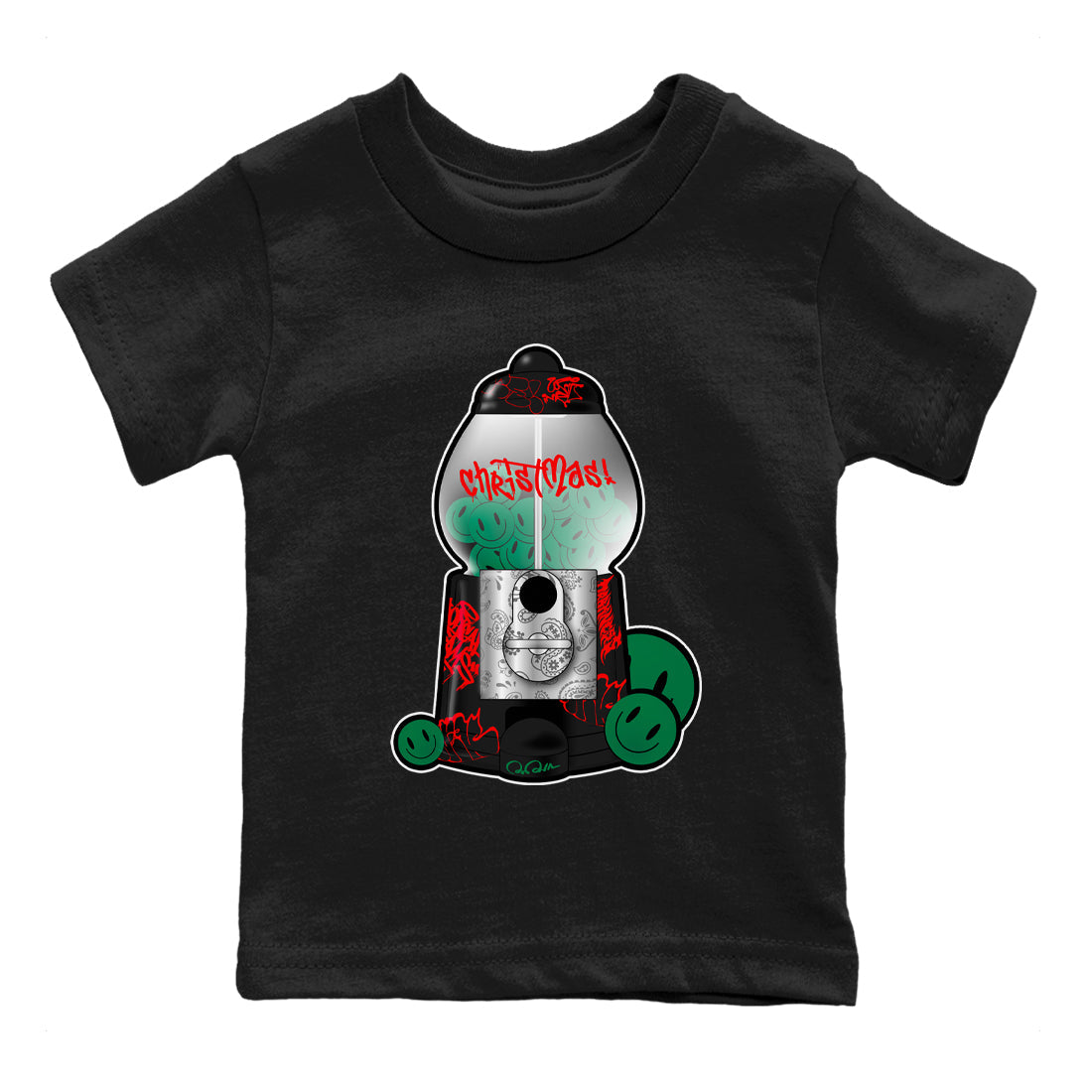 Jordan 2 Low Christmas X-mas Holiday special gift shirt to match jordans Gumball Machine sneaker tees Air Jordan 2 Christmas Drip Gear Zone Baby Toddler Black 2 T-Shirt