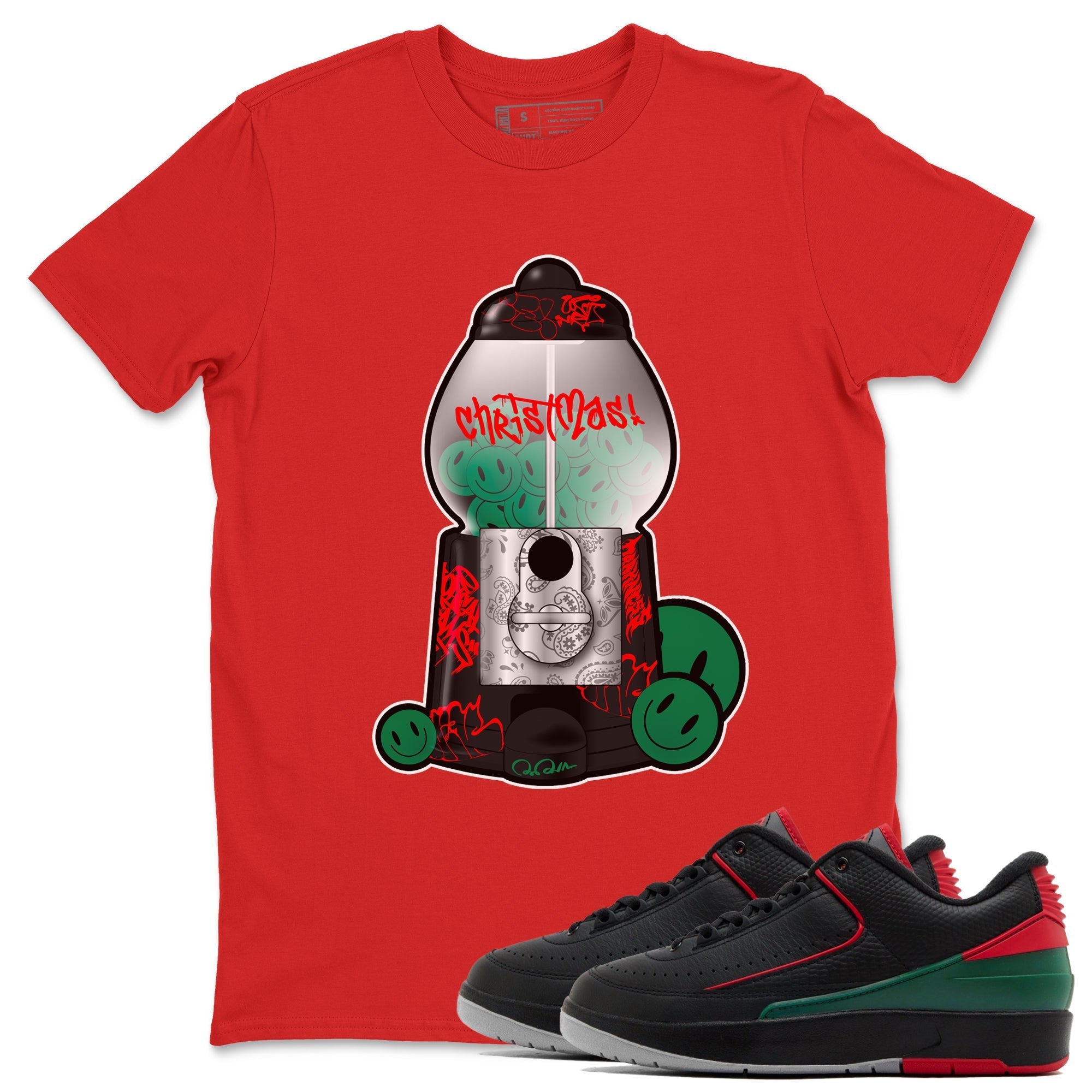 Jordan 2 Low Christmas X-mas Holiday special gift shirt to match jordans Gumball Machine sneaker tees Air Jordan 2 Christmas Drip Gear Zone Unisex Red 1 T-Shirt