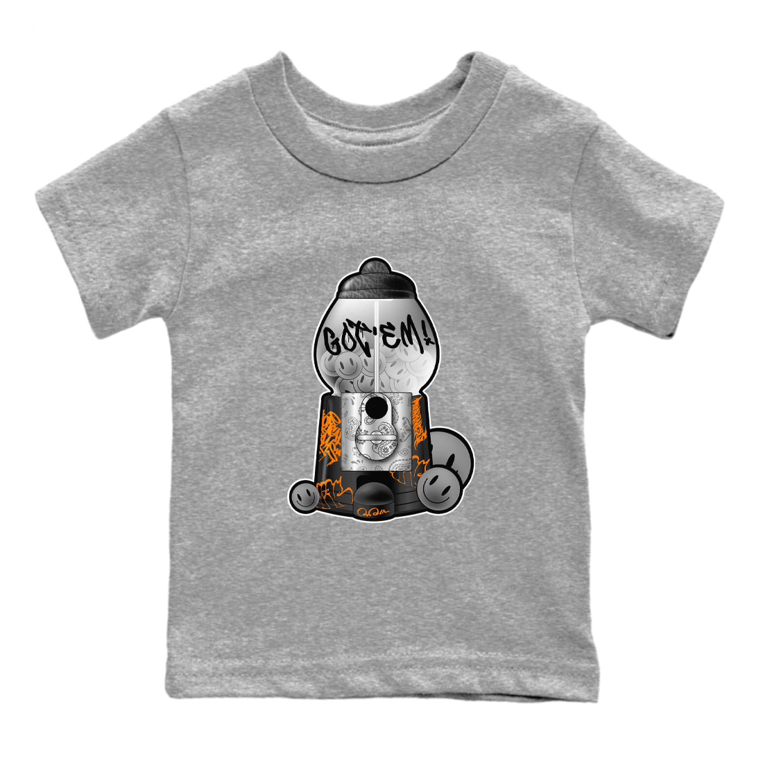 Air Jordan 3 Fear shirt to match jordans Gumball Machine sneaker tees Graffiti AJ3 Fear Drip Gear Zone Baby Toddler Heather Grey 2 T-Shirt