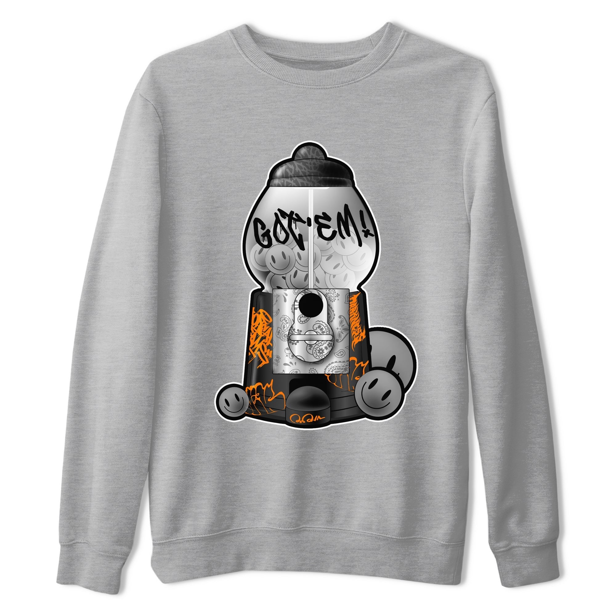 Air Jordan 3 Fear shirt to match jordans Gumball Machine sneaker tees Graffiti AJ3 Fear Drip Gear Zone Unisex Heather Grey 2 T-Shirt