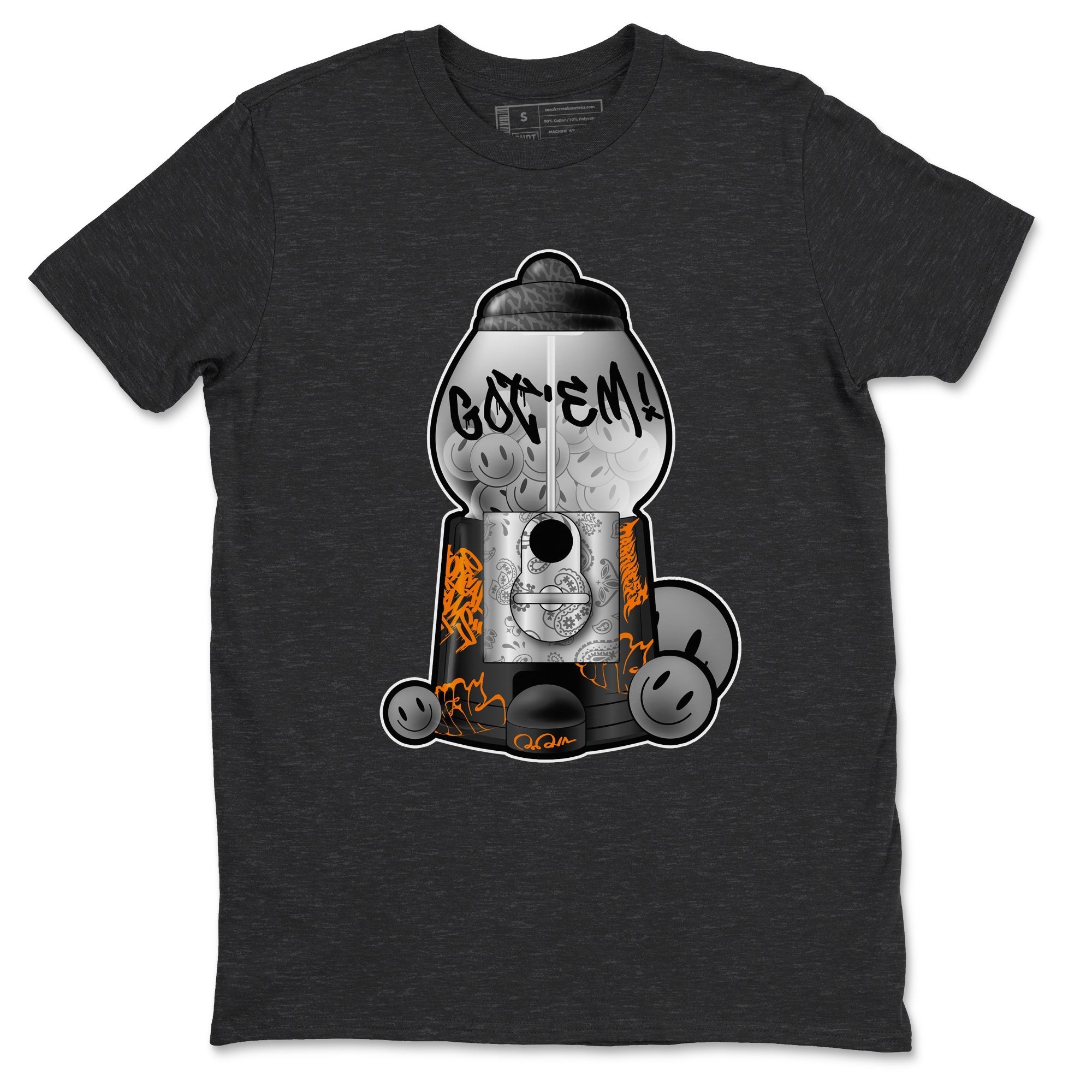 Air Jordan 3 Fear shirt to match jordans Gumball Machine sneaker tees Graffiti AJ3 Fear Drip Gear Zone Unisex Charcoal Heather 2 T-Shirt