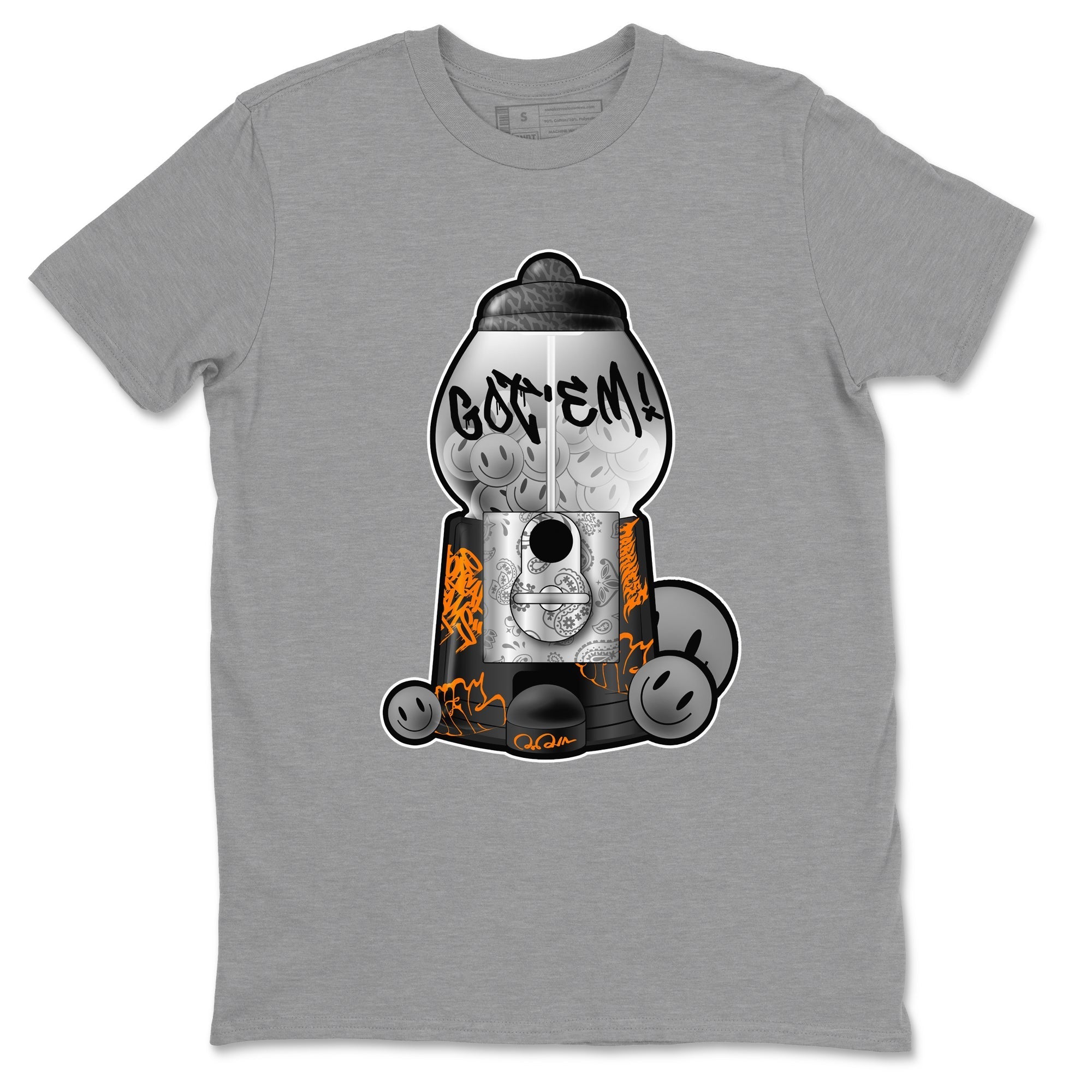 Air Jordan 3 Fear shirt to match jordans Gumball Machine sneaker tees Graffiti AJ3 Fear Drip Gear Zone Unisex Heather Grey 2 T-Shirt