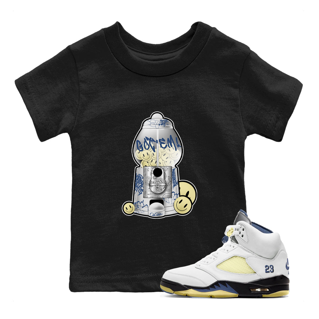 Air Jordan 5 A Ma Maniere x Photon Dust shirt to match jordans Gumball Machine sneaker tees Jordan 5 A Ma Maniere "Dawn" Drip Gear Zone Baby Toddler Black 1 T-Shirt