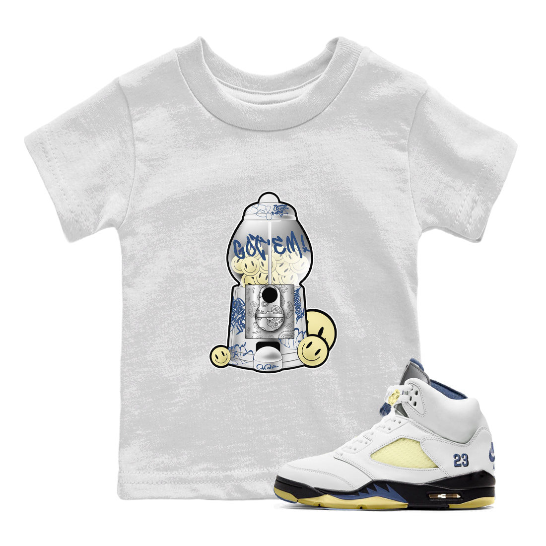 Air Jordan 5 A Ma Maniere x Photon Dust shirt to match jordans Gumball Machine sneaker tees Jordan 5 A Ma Maniere "Dawn" Drip Gear Zone Baby Toddler White 1 T-Shirt