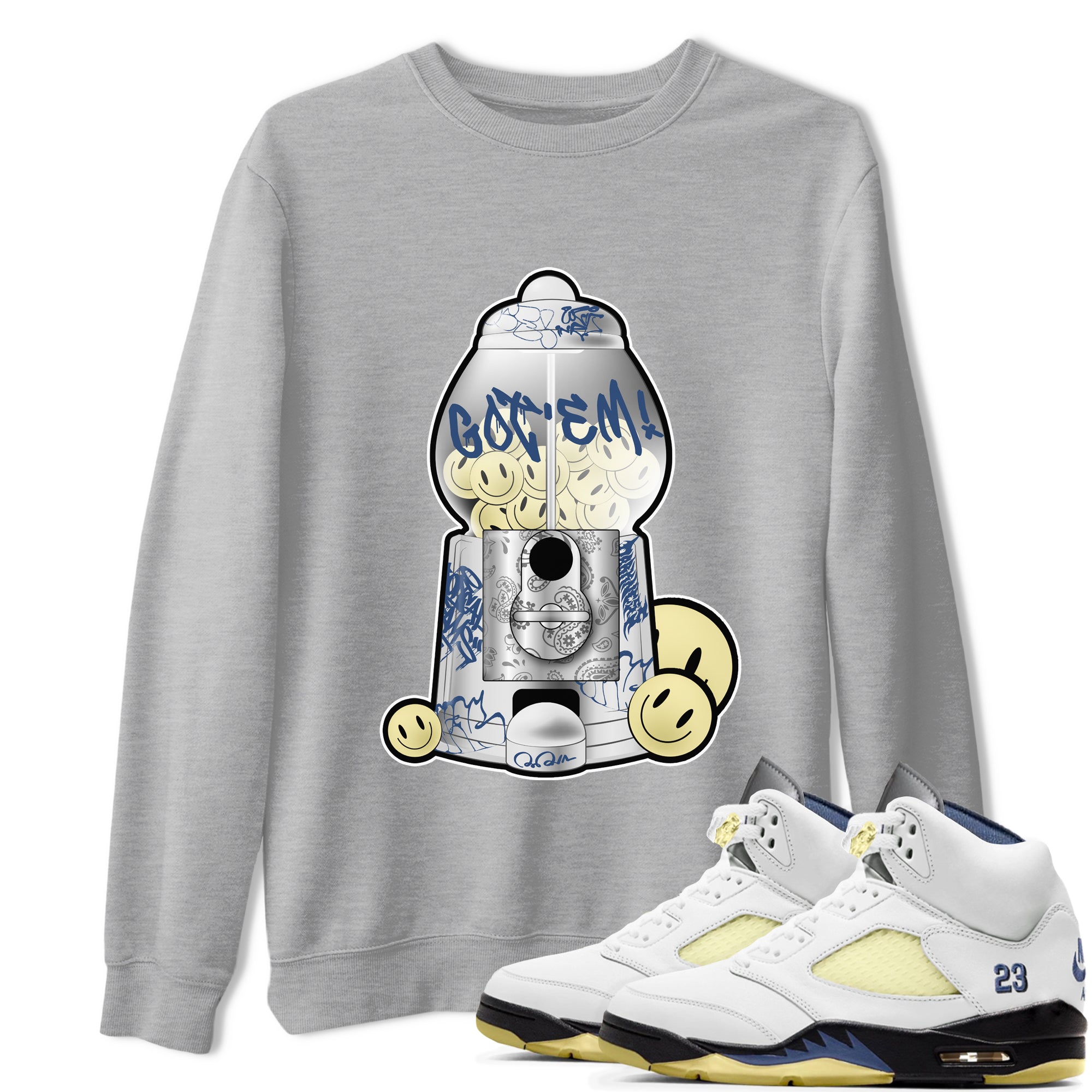 Air Jordan 5 A Ma Maniere x Photon Dust shirt to match jordans Gumball Machine sneaker tees Jordan 5 A Ma Maniere "Dawn" Drip Gear Zone Unisex Heather Grey 1 T-Shirt