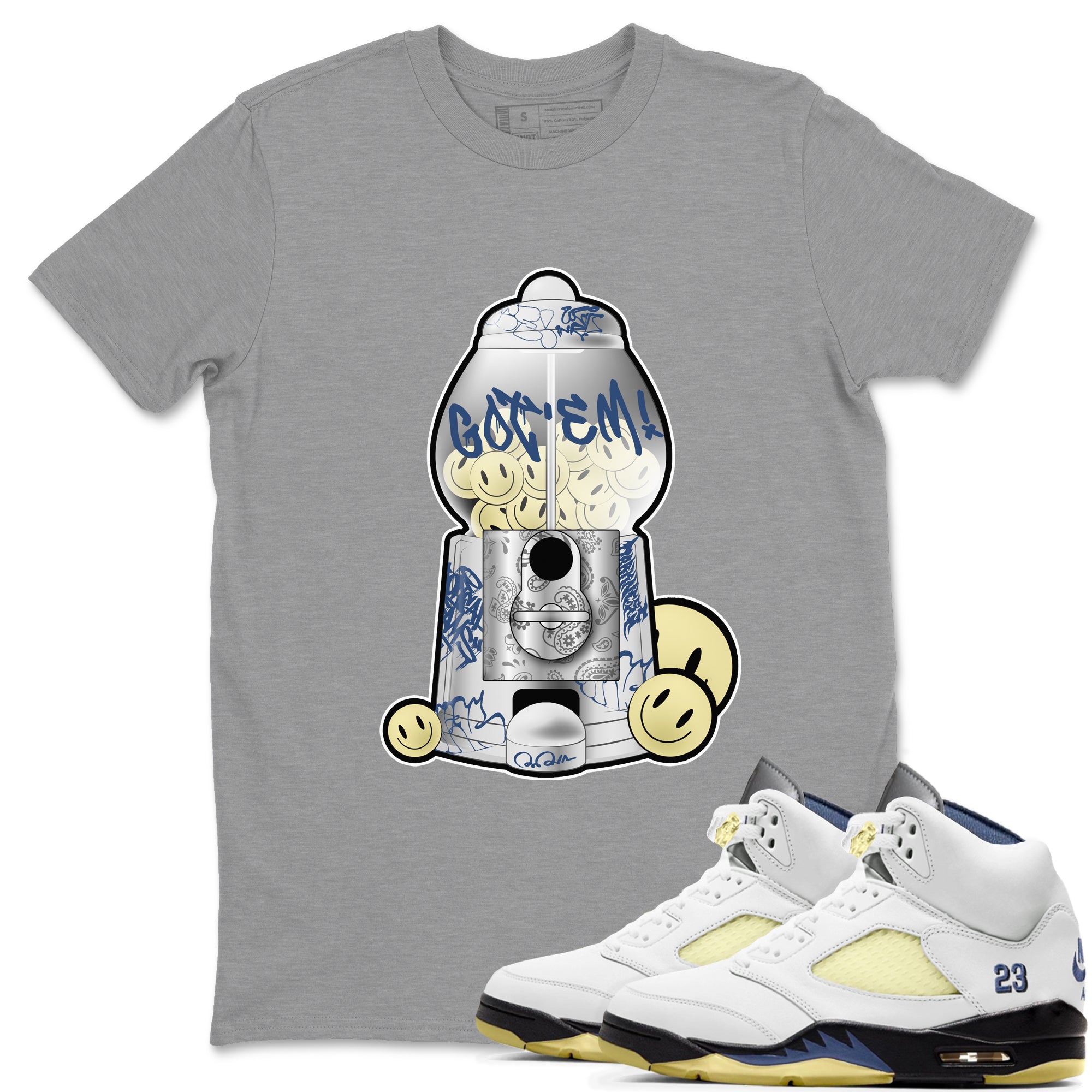 Air Jordan 5 A Ma Maniere x Photon Dust shirt to match jordans Gumball Machine sneaker tees Jordan 5 A Ma Maniere "Dawn" Drip Gear Zone Unisex Heather Grey 1 T-Shirt