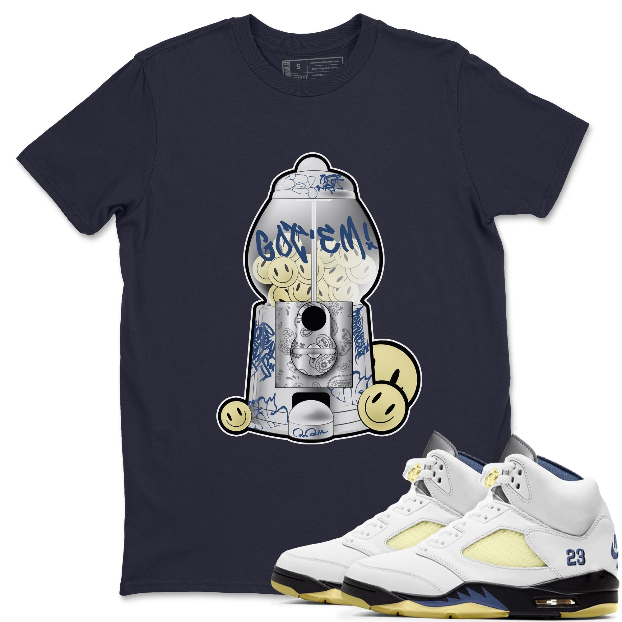 Air Jordan 5 A Ma Maniere x Photon Dust shirt to match jordans Gumball Machine sneaker tees Jordan 5 A Ma Maniere "Dawn" Drip Gear Zone Unisex Navy 1 T-Shirt