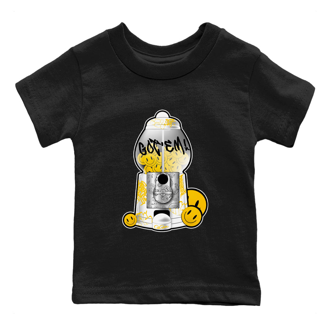 Air Jordan 6 Yellow Ochre shirt to match jordans Gumball Machine sneaker tees streetwear brand AJ6 Yellow Ochre Drip Gear Zone Brand Baby Toddler Black 2 T-Shirt