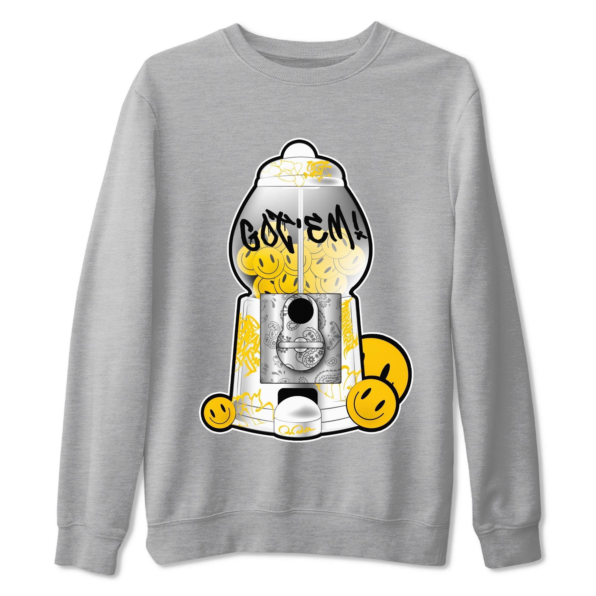 Air Jordan 6 Yellow Ochre shirt to match jordans Gumball Machine sneaker tees streetwear brand AJ6 Yellow Ochre Drip Gear Zone Brand Unisex Heather Grey 2 T-Shirt