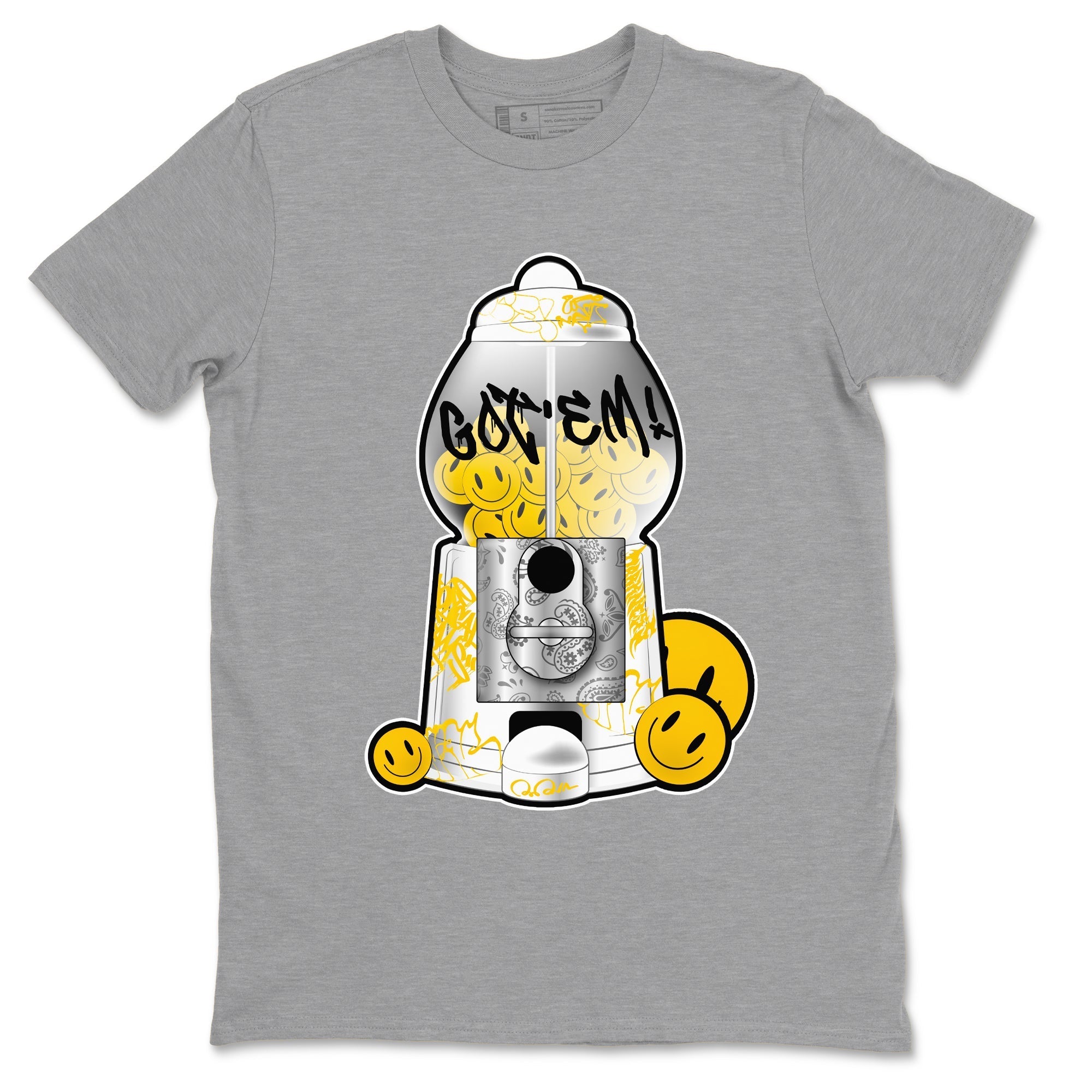 Air Jordan 6 Yellow Ochre shirt to match jordans Gumball Machine sneaker tees streetwear brand AJ6 Yellow Ochre Drip Gear Zone Brand Unisex Heather Grey 2 T-Shirt