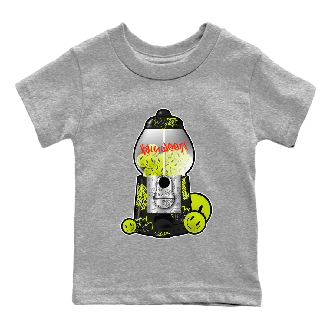 Dunk Halloween shirt to match jordans Gumball Machine sneaker tees halloween horror nights Nike Dunk Halloween Drip Gear Zone Baby Toddler Heather Grey 2 T-Shirt