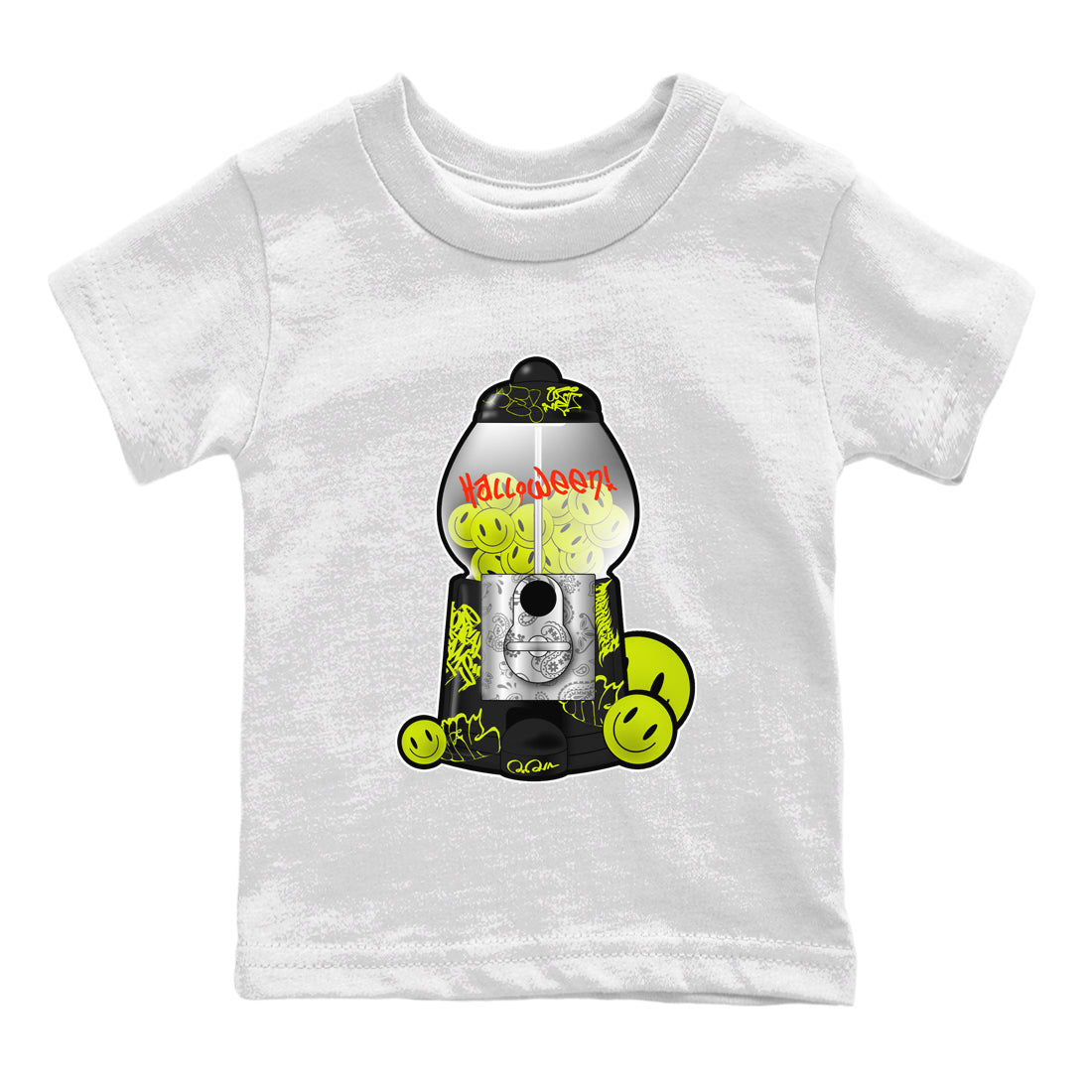 Dunk Halloween shirt to match jordans Gumball Machine sneaker tees halloween horror nights Nike Dunk Halloween Drip Gear Zone Baby Toddler White 2 T-Shirt