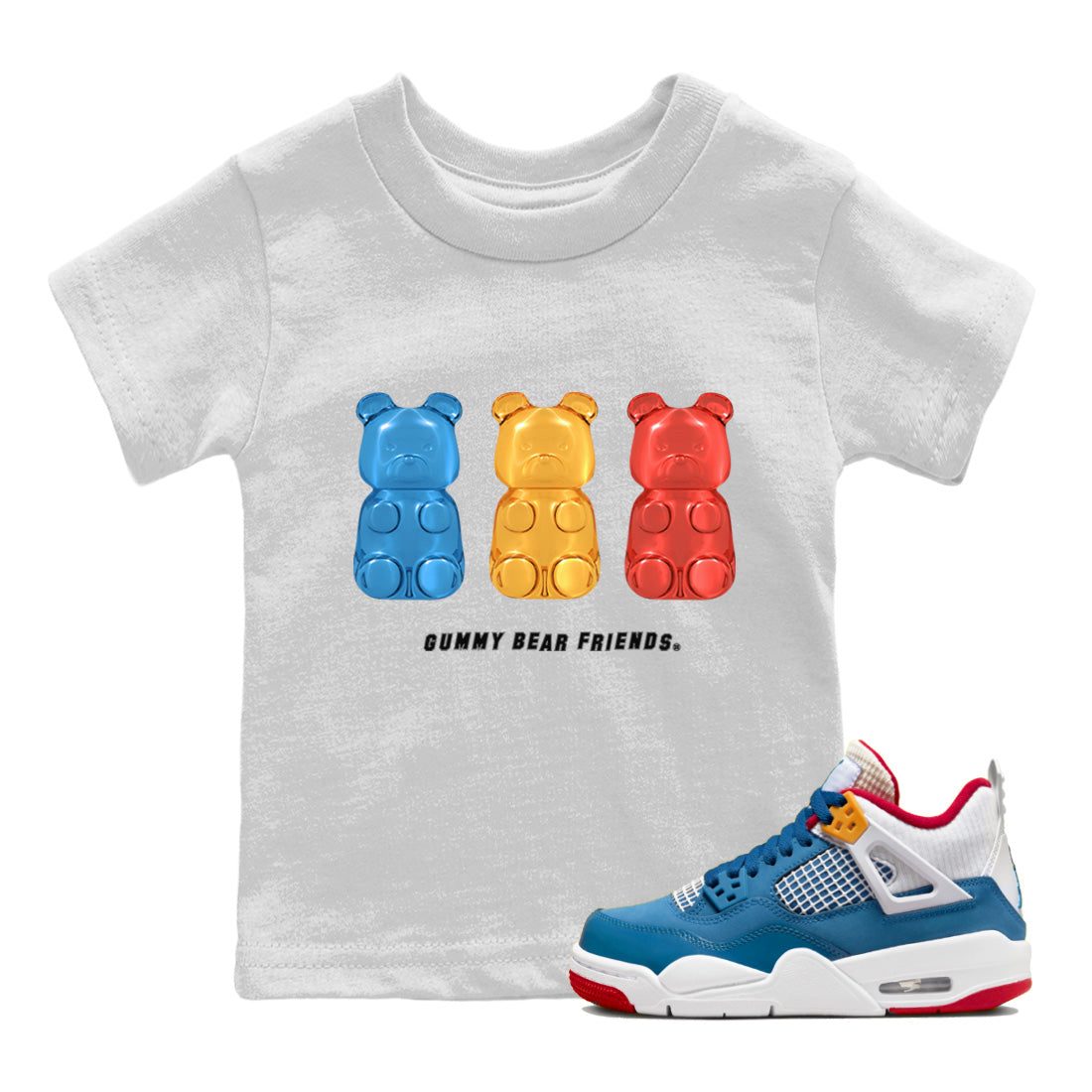 Jordan 4 Messy Room Sneaker Tees Drip Gear Zone Gummy Bear Friends Sneaker Tees Jordan 4 Messy Room Shirt Kids Shirts