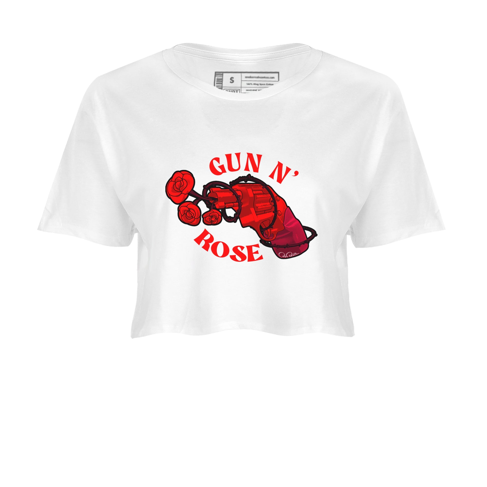 Air Force 1 Layers of Love shirt to match jordans Gun N Rose sneaker tees af1 Layers of Love Drip Gear Zone White 2 crop length shirt