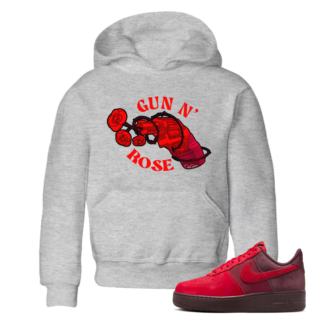 Air Force 1 Layers of Love shirt to match jordans Gun N Rose sneaker tees af1 Layers of Love Drip Gear Zone baby toddler Heather Grey 1 cotton Shirt