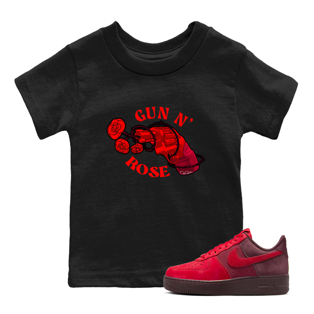 Air Force 1 Layers of Love shirt to match jordans Gun N Rose sneaker tees af1 Layers of Love Drip Gear Zone baby toddler Black 1 cotton Shirt