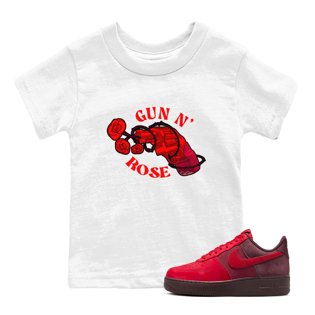 Air Force 1 Layers of Love shirt to match jordans Gun N Rose sneaker tees af1 Layers of Love Drip Gear Zone baby toddler White 1 cotton Shirt