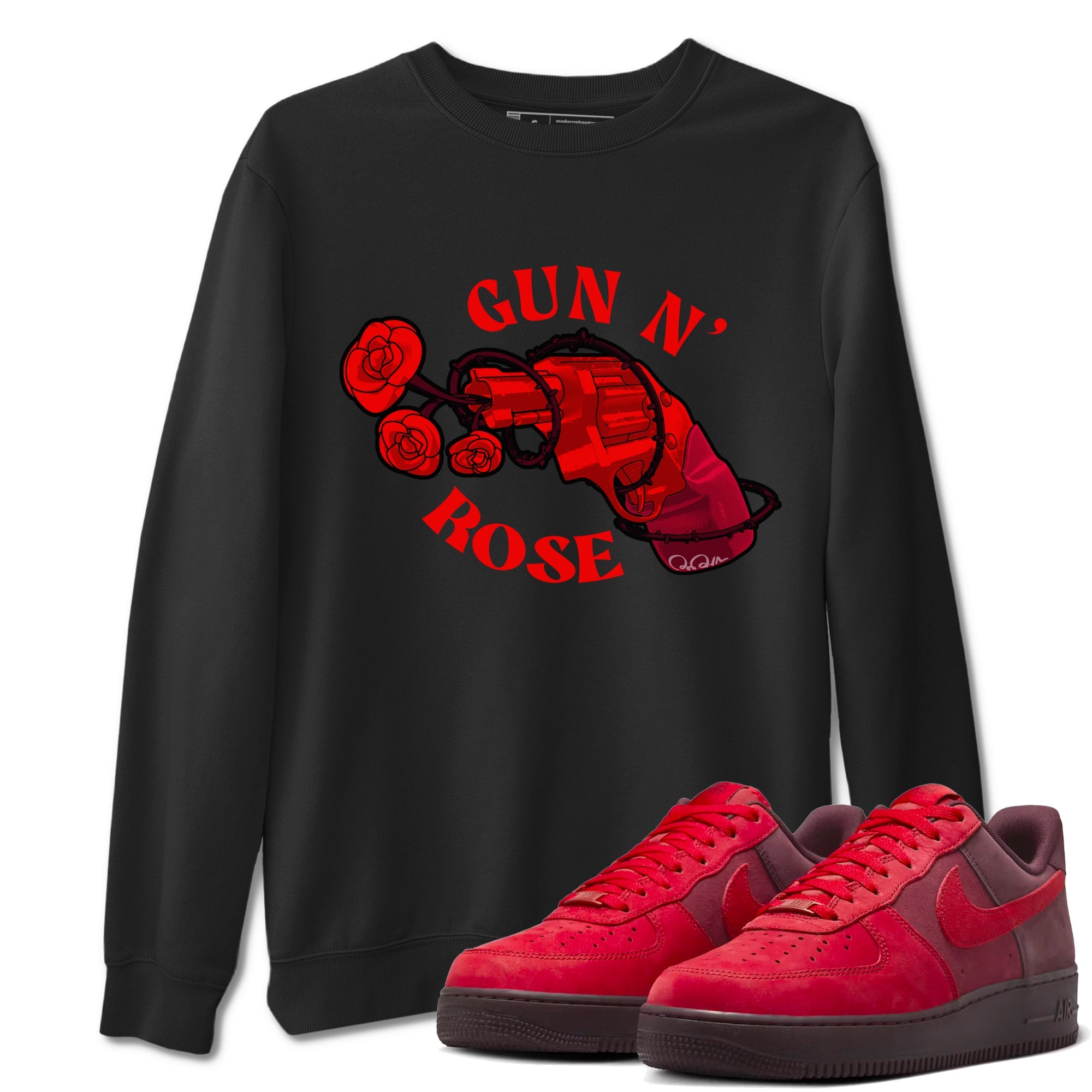 Air Force 1 Layers of Love shirt to match jordans Gun N Rose sneaker tees af1 Layers of Love Drip Gear Zone unisex cotton Black 1 crew neck shirt