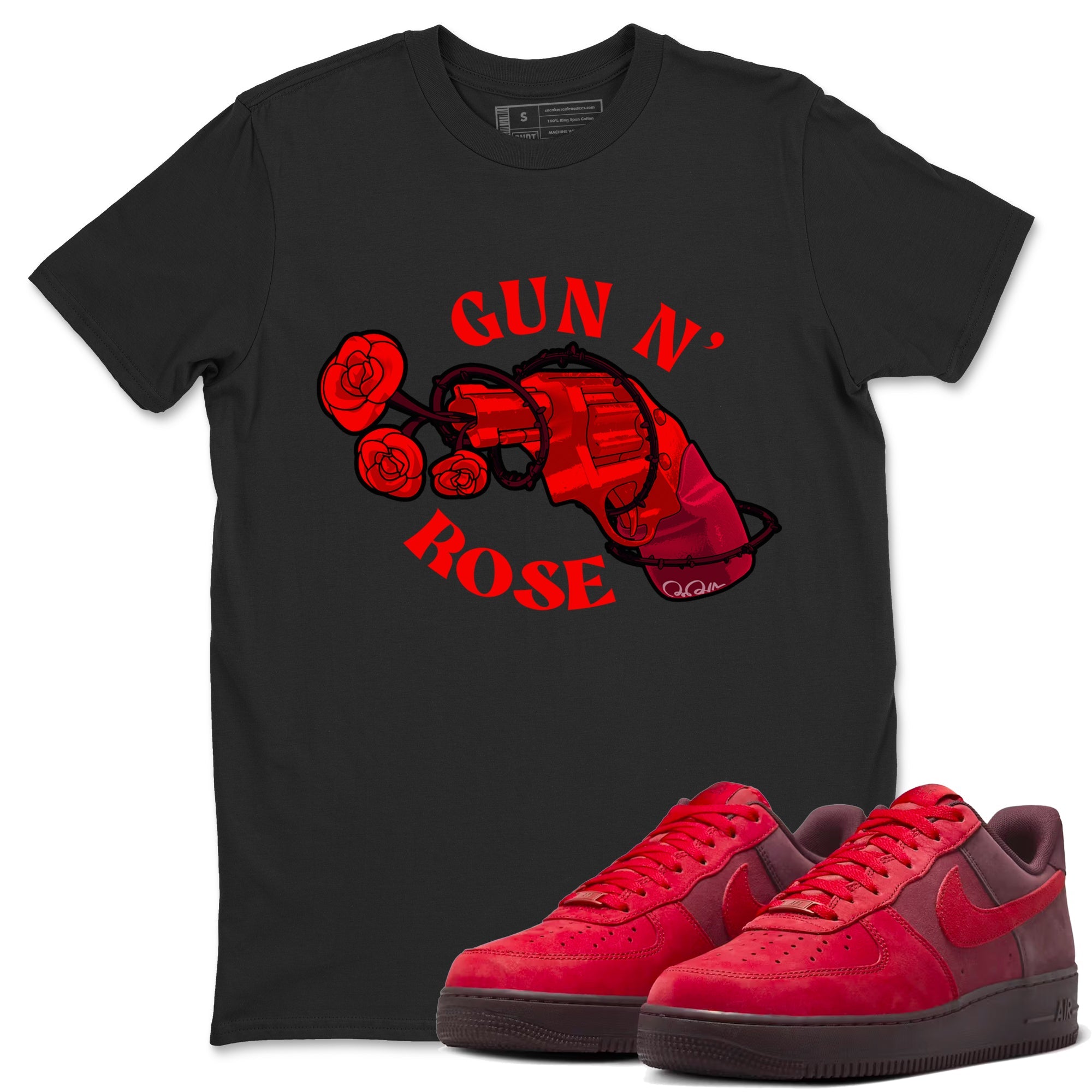 Air Force 1 Layers of Love shirt to match jordans Gun N Rose sneaker tees af1 Layers of Love Drip Gear Zone unisex cotton Black 1 crew neck shirt