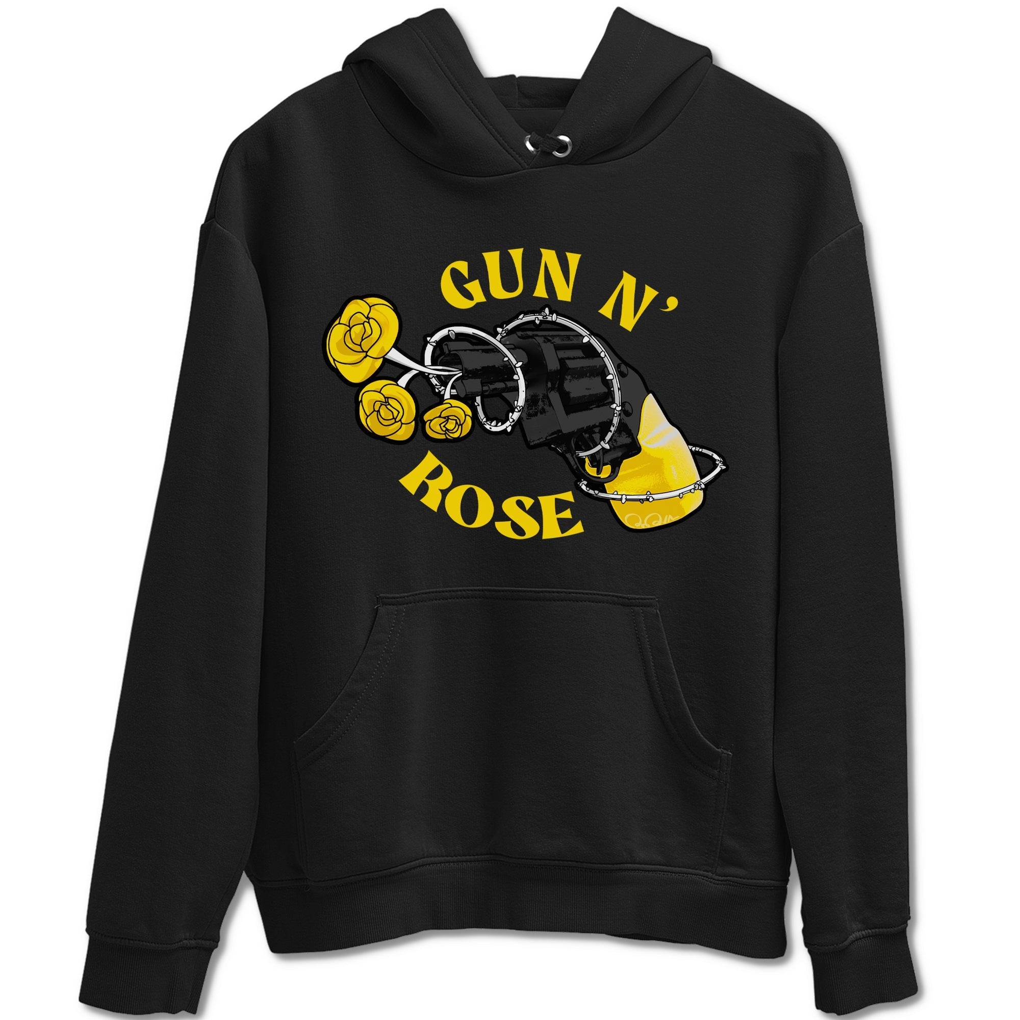 1s Yellow Ochre shirt to match jordans Gun N Rose sneaker tees streetwear brand Air Jordan 1 Yellow Ochre Drip Gear Zone Brand unisex cotton Black 2 crew neck shirt