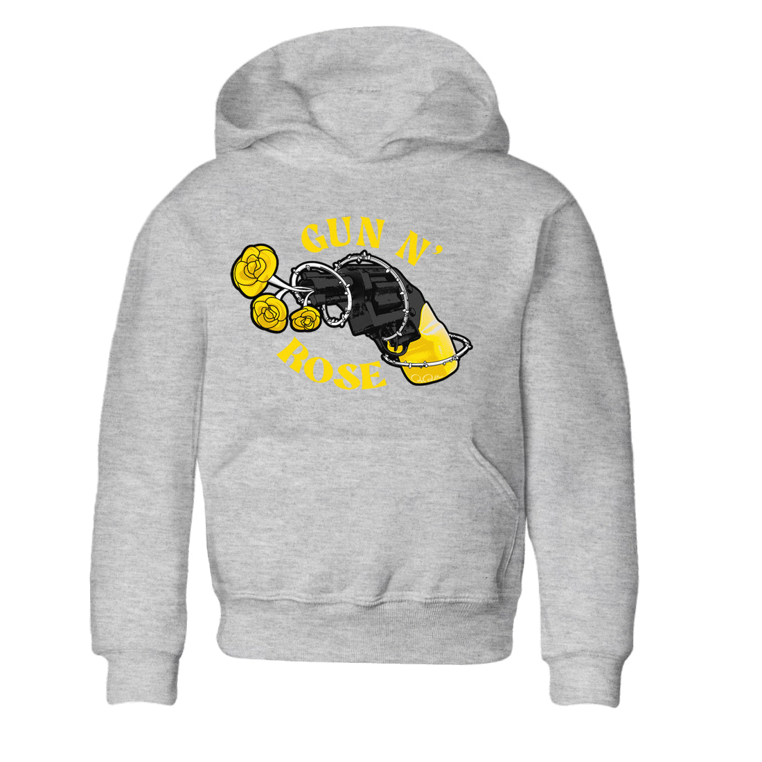 1s Yellow Ochre shirt to match jordans Gun N Rose sneaker tees streetwear brand Air Jordan 1 Yellow Ochre Drip Gear Zone Brand baby toddler Heather Grey 2 cotton Shirt