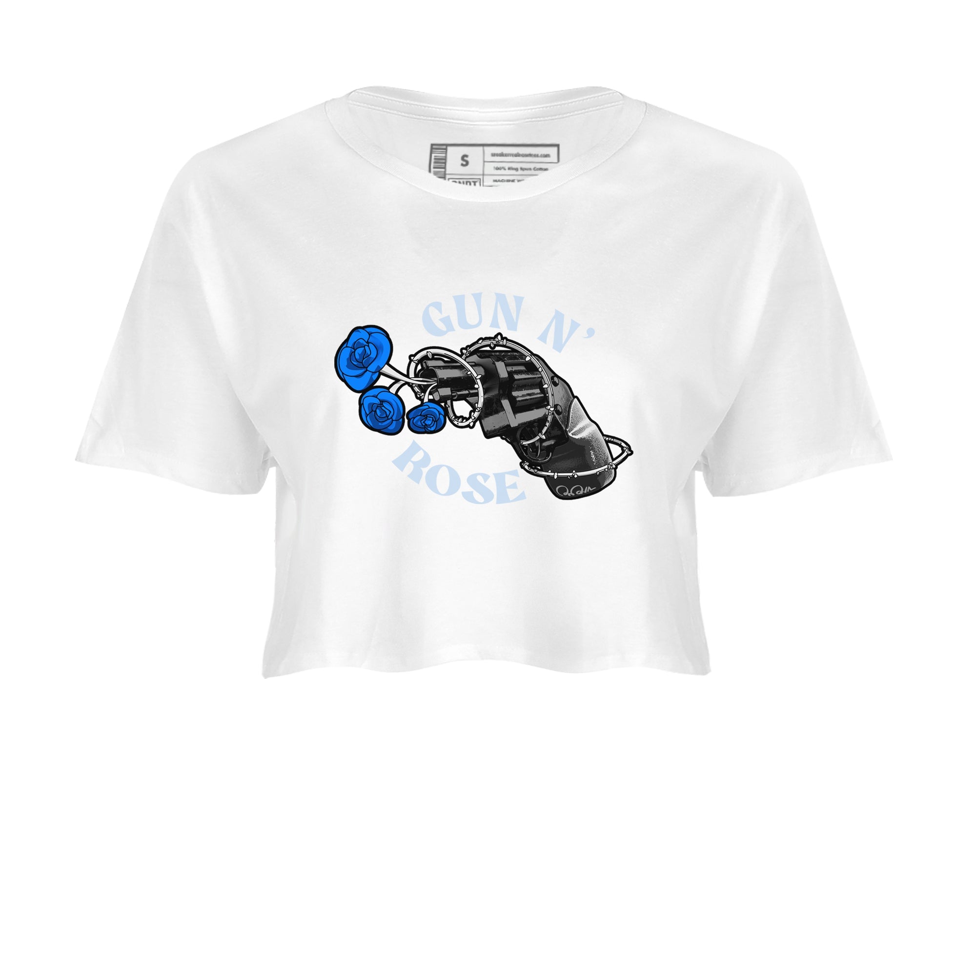Air Jordan 11 Space shirt to match jordans Gun N Rose sneaker tees AJ11 Space Drip Gear Zone White 2 crop length shirt