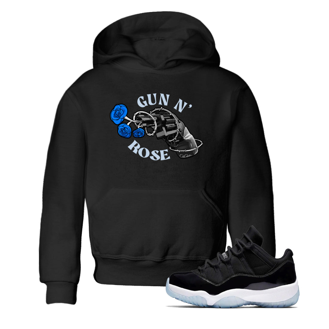 Air Jordan 11 Space shirt to match jordans Gun N Rose sneaker tees AJ11 Space Drip Gear Zone baby toddler Black 1 cotton Shirt