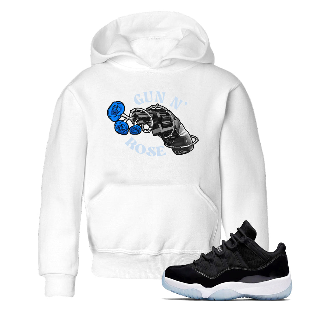 Air Jordan 11 Space shirt to match jordans Gun N Rose sneaker tees AJ11 Space Drip Gear Zone baby toddler White 1 cotton Shirt