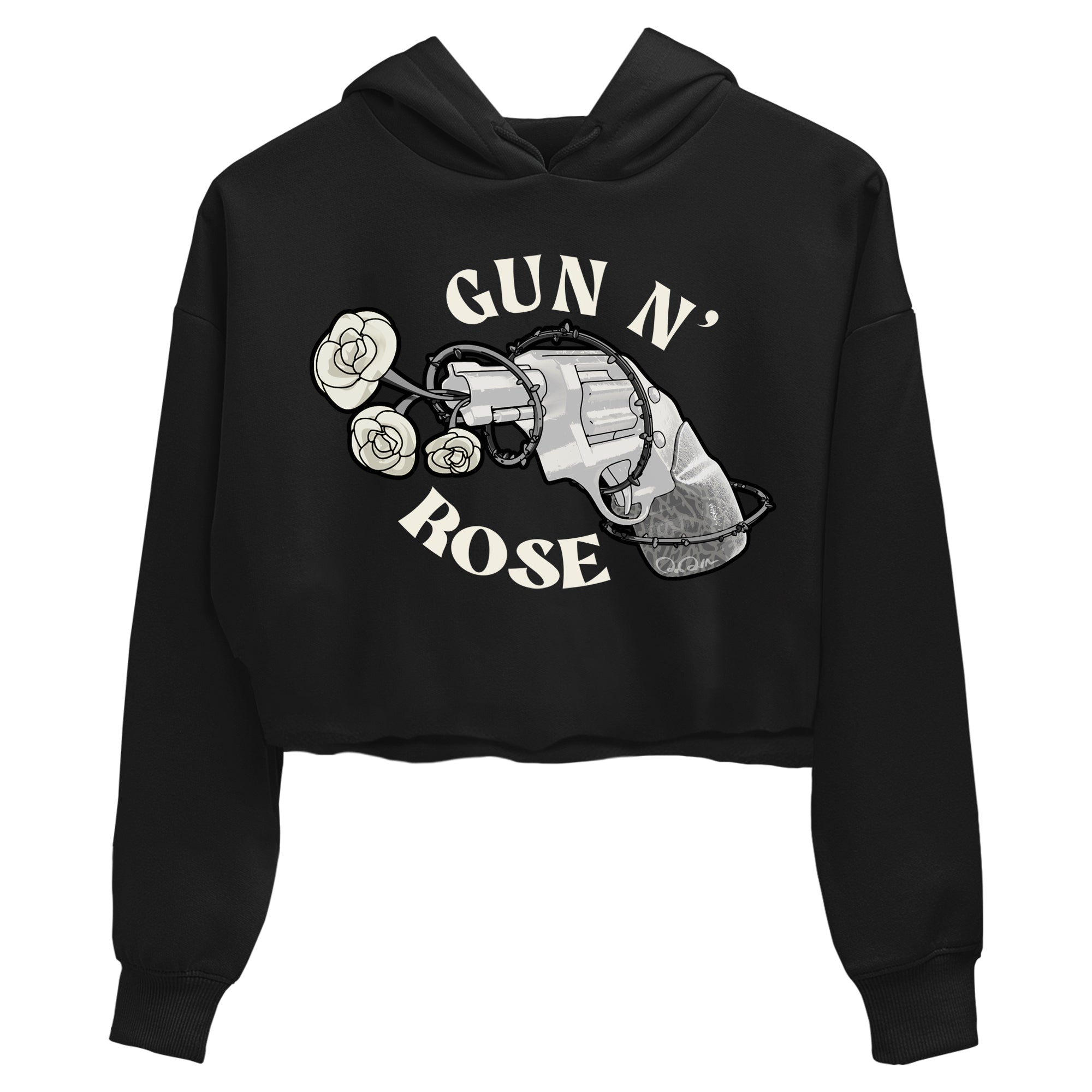 3s Ivory shirt to match jordans Gun N Rose sneaker tees Air Jordan 3 Ivory Drip Gear Zone Black 2 crop length shirt