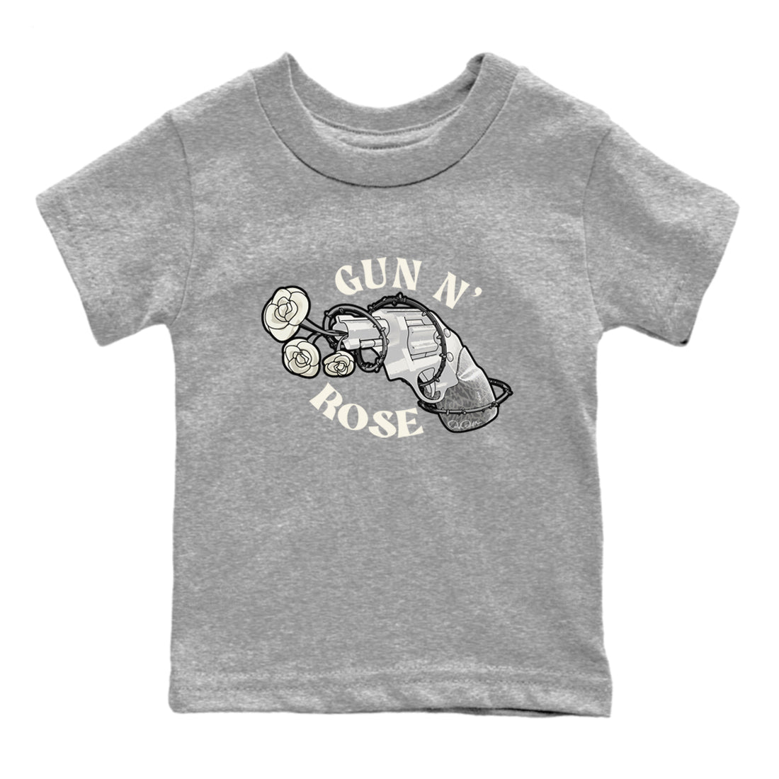 3s Ivory shirt to match jordans Gun N Rose sneaker tees Air Jordan 3 Ivory Drip Gear Zone baby toddler Heather Grey 2 cotton Shirt