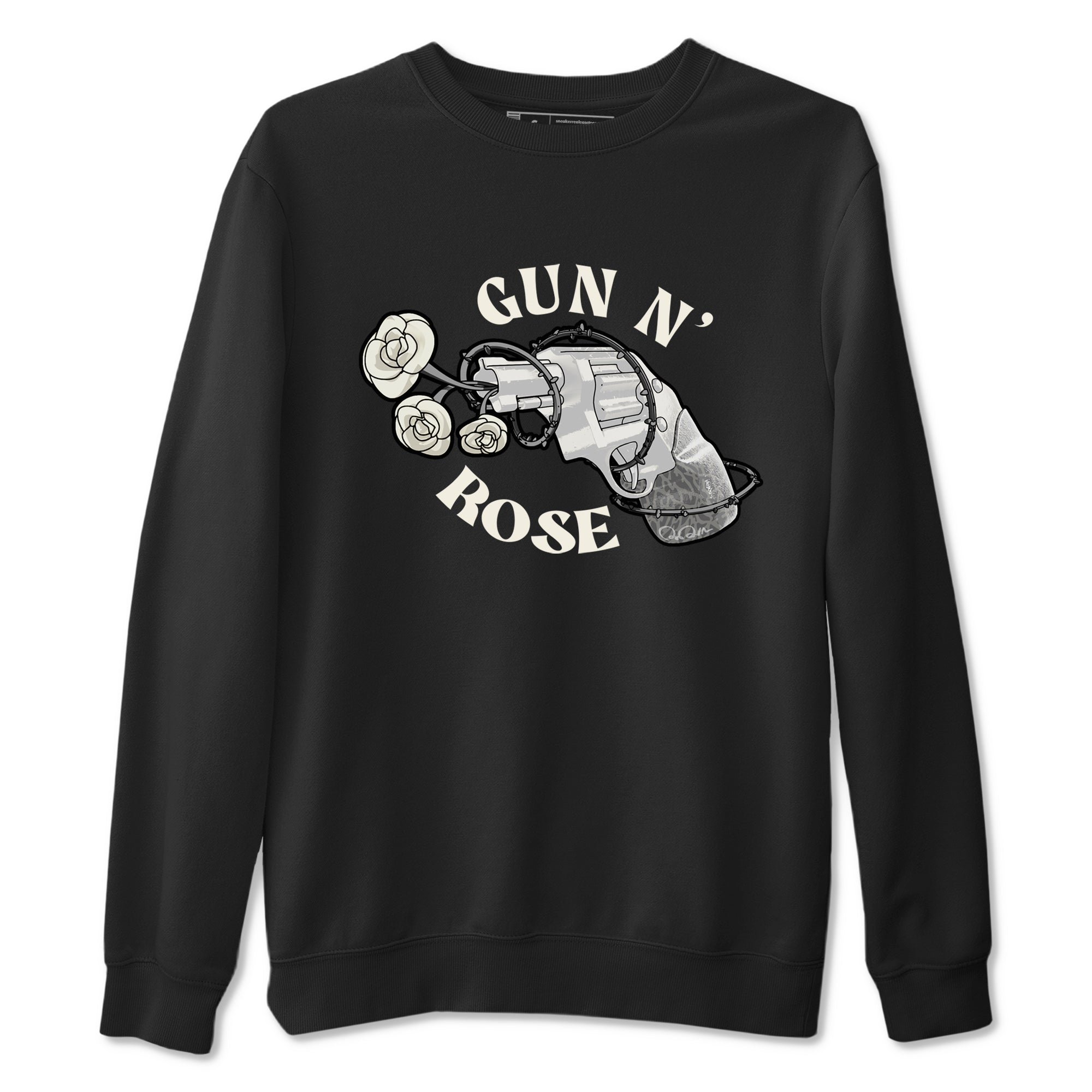 3s Ivory shirt to match jordans Gun N Rose sneaker tees Air Jordan 3 Ivory Drip Gear Zone unisex cotton Black 2 crew neck shirt