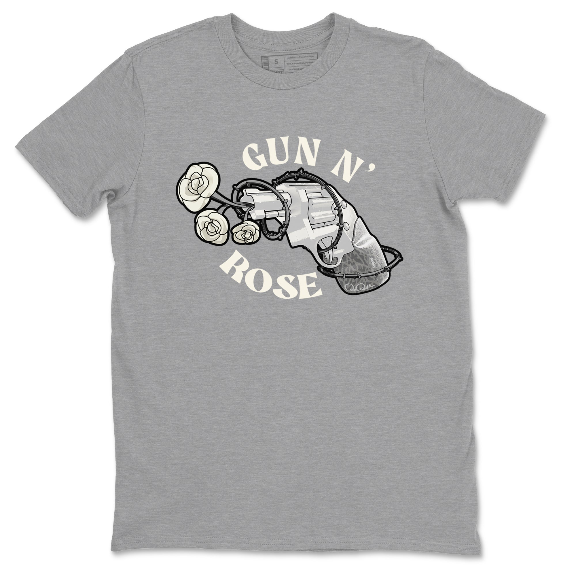 3s Ivory shirt to match jordans Gun N Rose sneaker tees Air Jordan 3 Ivory Drip Gear Zone unisex cotton Heather Grey 2 crew neck shirt