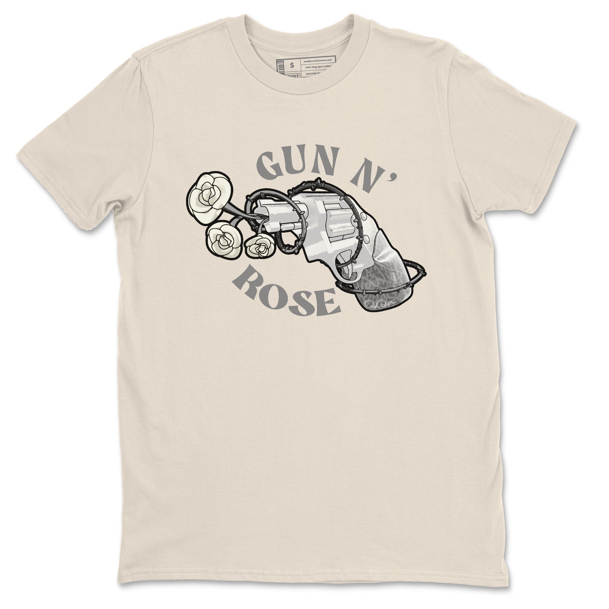 3s Ivory shirt to match jordans Gun N Rose sneaker tees Air Jordan 3 Ivory Drip Gear Zone unisex cotton Natural 2 crew neck shirt