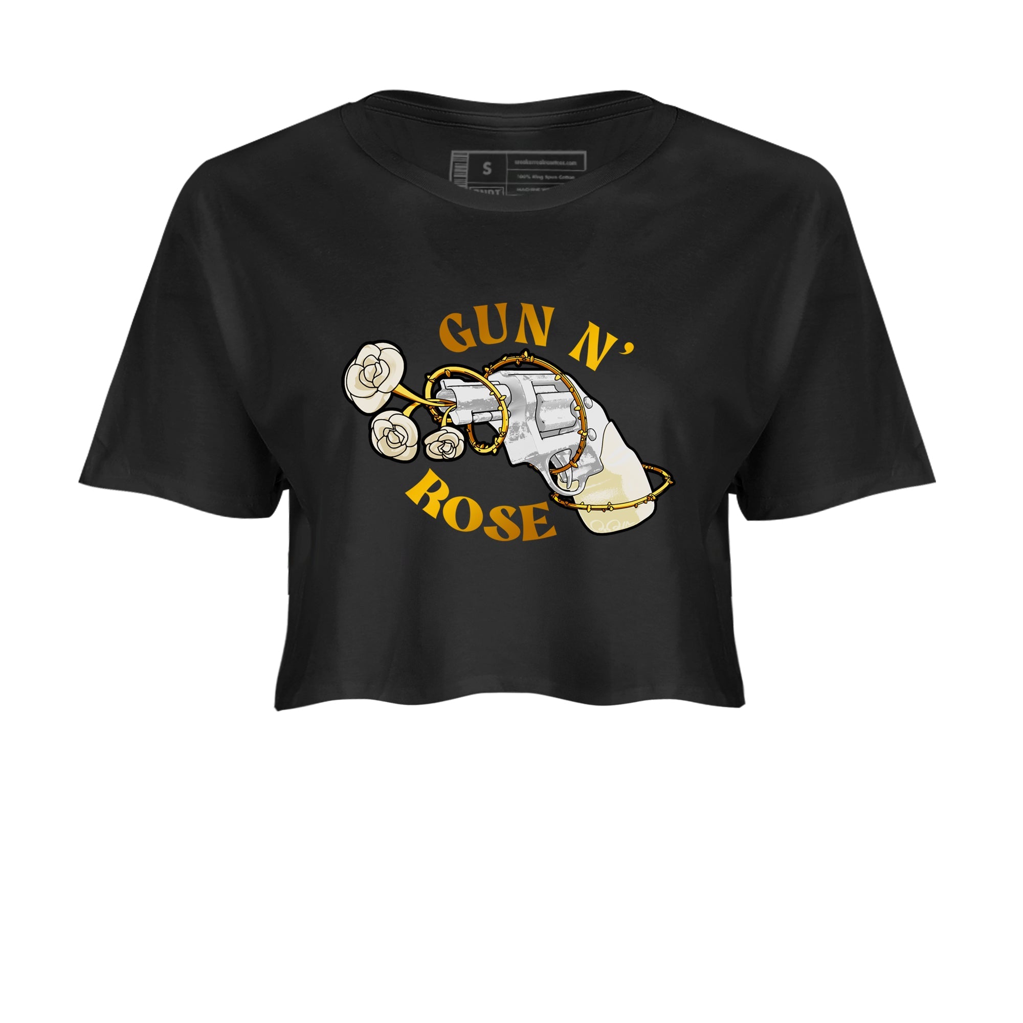 4s Sail 2024 shirt to match jordans Gun N Rose sneaker tees Air Jordan 4 Sail 2024 Drip Gear Zone Black 2 crop length shirt