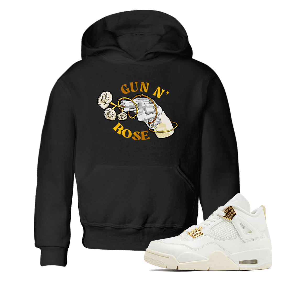 4s Sail 2024 shirt to match jordans Gun N Rose sneaker tees Air Jordan 4 Sail 2024 Drip Gear Zone baby toddler Black 1 cotton Shirt