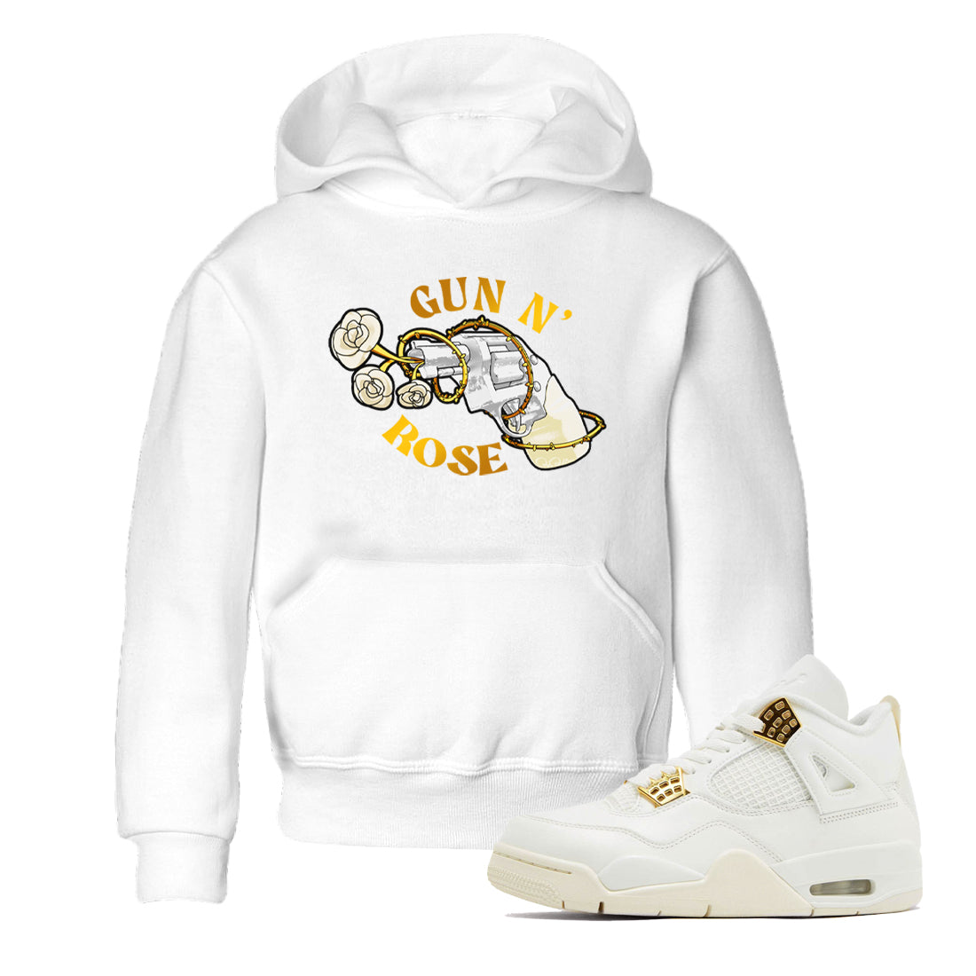 4s Sail 2024 shirt to match jordans Gun N Rose sneaker tees Air Jordan 4 Sail 2024 Drip Gear Zone baby toddler White 1 cotton Shirt