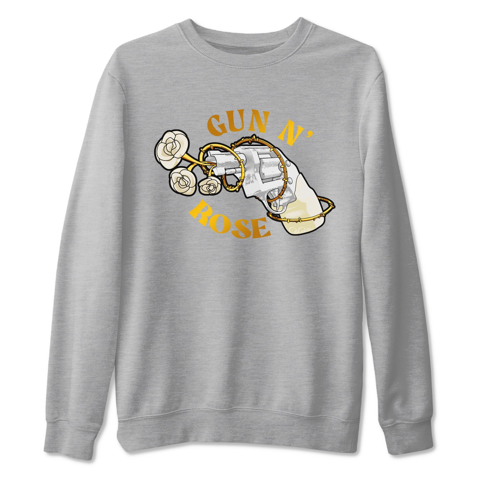 4s Sail 2024 shirt to match jordans Gun N Rose sneaker tees Air Jordan 4 Sail 2024 Drip Gear Zone unisex cotton Heather Grey 2 crew neck shirt