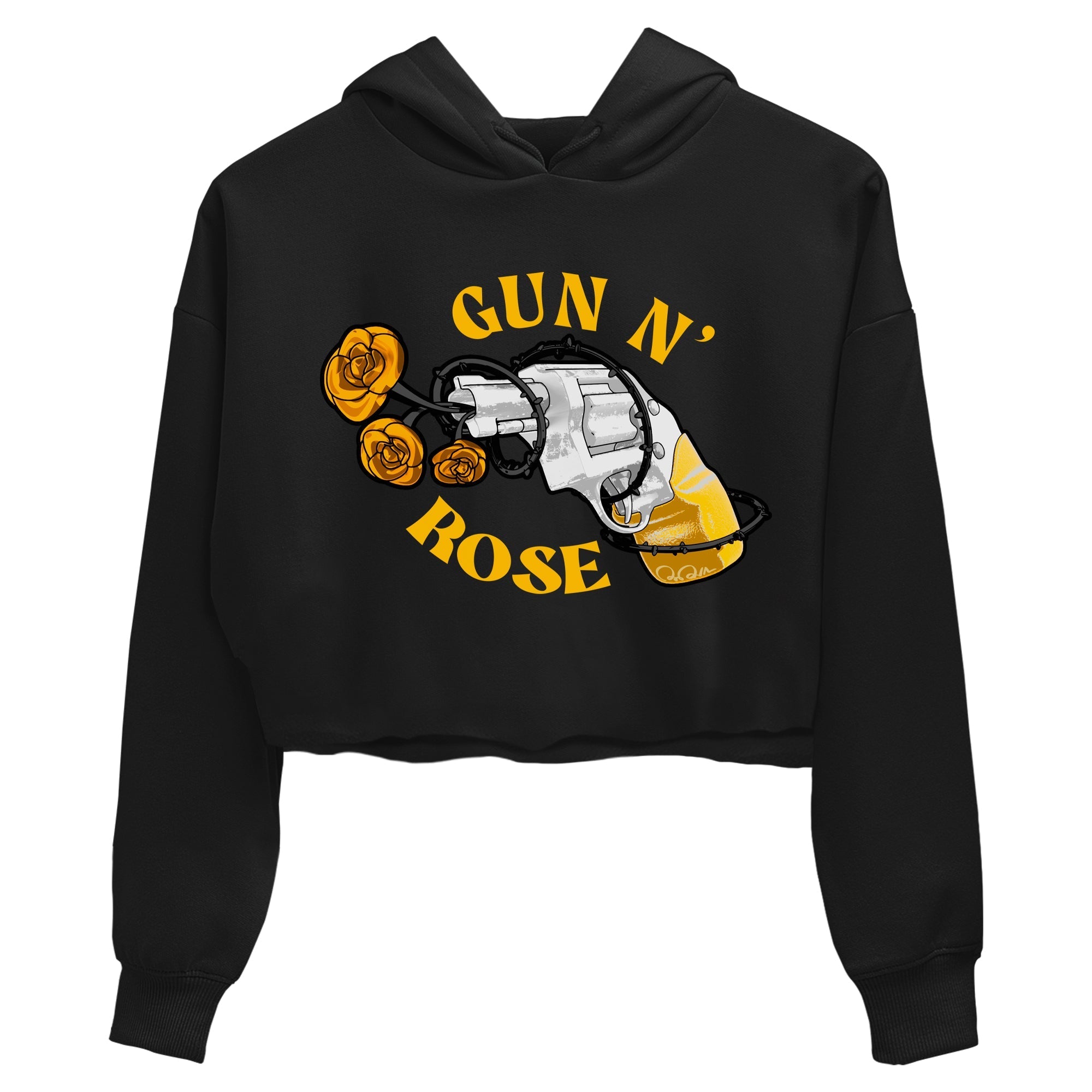 Air Jordan 6 Yellow Ochre shirt to match jordans Gun N Rose sneaker tees streetwear brand AJ6 Yellow Ochre Drip Gear Zone Brand Black 2 crop length shirt