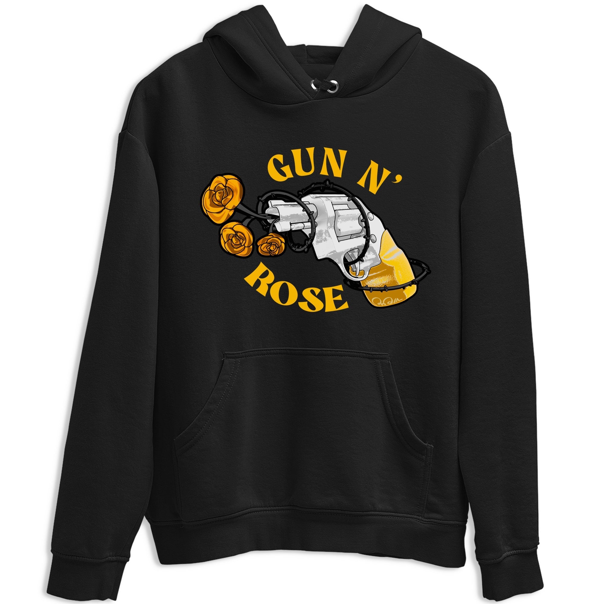 Air Jordan 6 Yellow Ochre shirt to match jordans Gun N Rose sneaker tees streetwear brand AJ6 Yellow Ochre Drip Gear Zone Brand unisex cotton Black 2 crew neck shirt