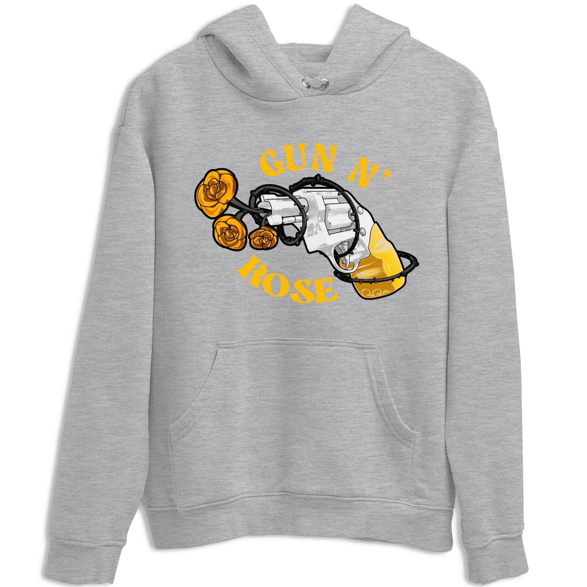 Air Jordan 6 Yellow Ochre shirt to match jordans Gun N Rose sneaker tees streetwear brand AJ6 Yellow Ochre Drip Gear Zone Brand unisex cotton Heather Grey 2 crew neck shirt