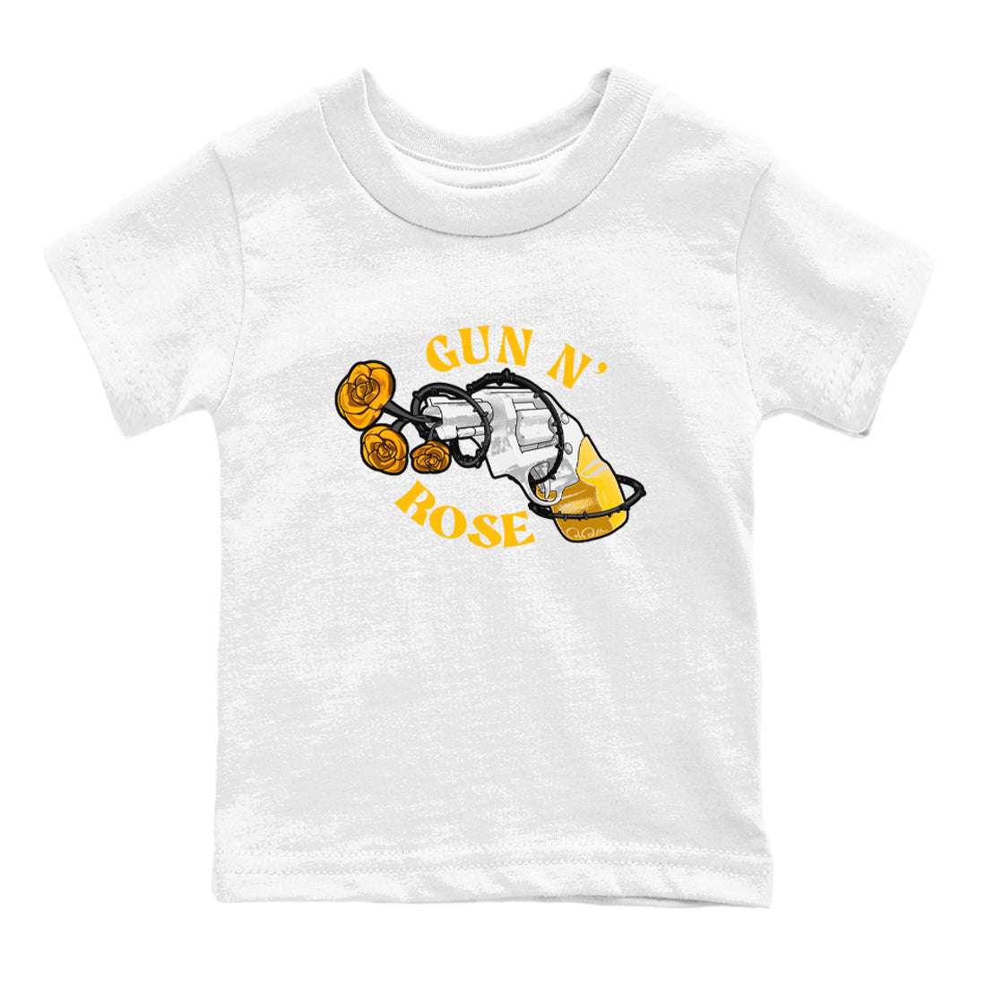 Air Jordan 6 Yellow Ochre shirt to match jordans Gun N Rose sneaker tees streetwear brand AJ6 Yellow Ochre Drip Gear Zone Brand baby toddler White 2 cotton Shirt