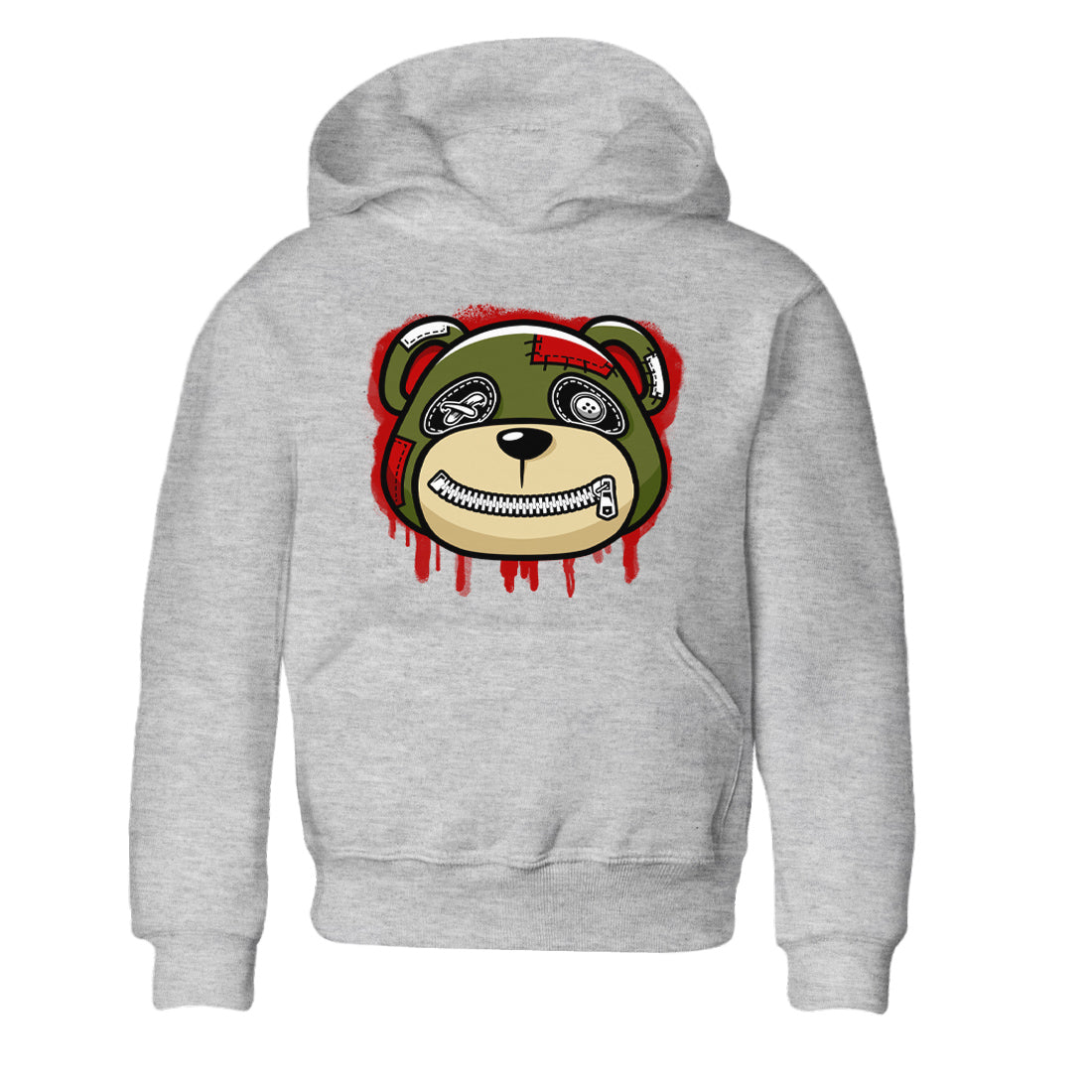 Jordan 1 Travis Scott Olive Sneaker Matching T-Shirt Bear Face Sneaker Tees Jordan 1 Travis Scott Olive Sneaker Release Tees Kids Shirts