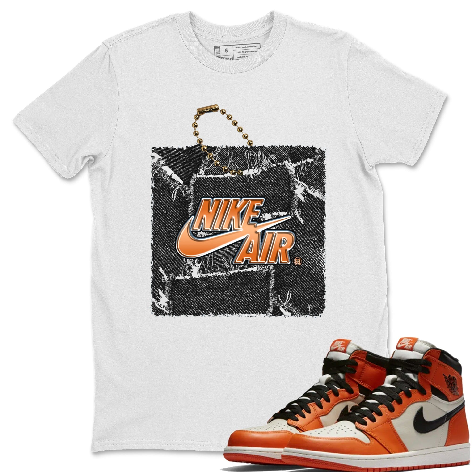 Jordan 1 Shattered Backboard Away Sneaker Matching T-Shirt Hang Tag Sneaker Tees Jordan 1 Shattered Backboard Away Sneaker Release Tees Crew Neck Tees